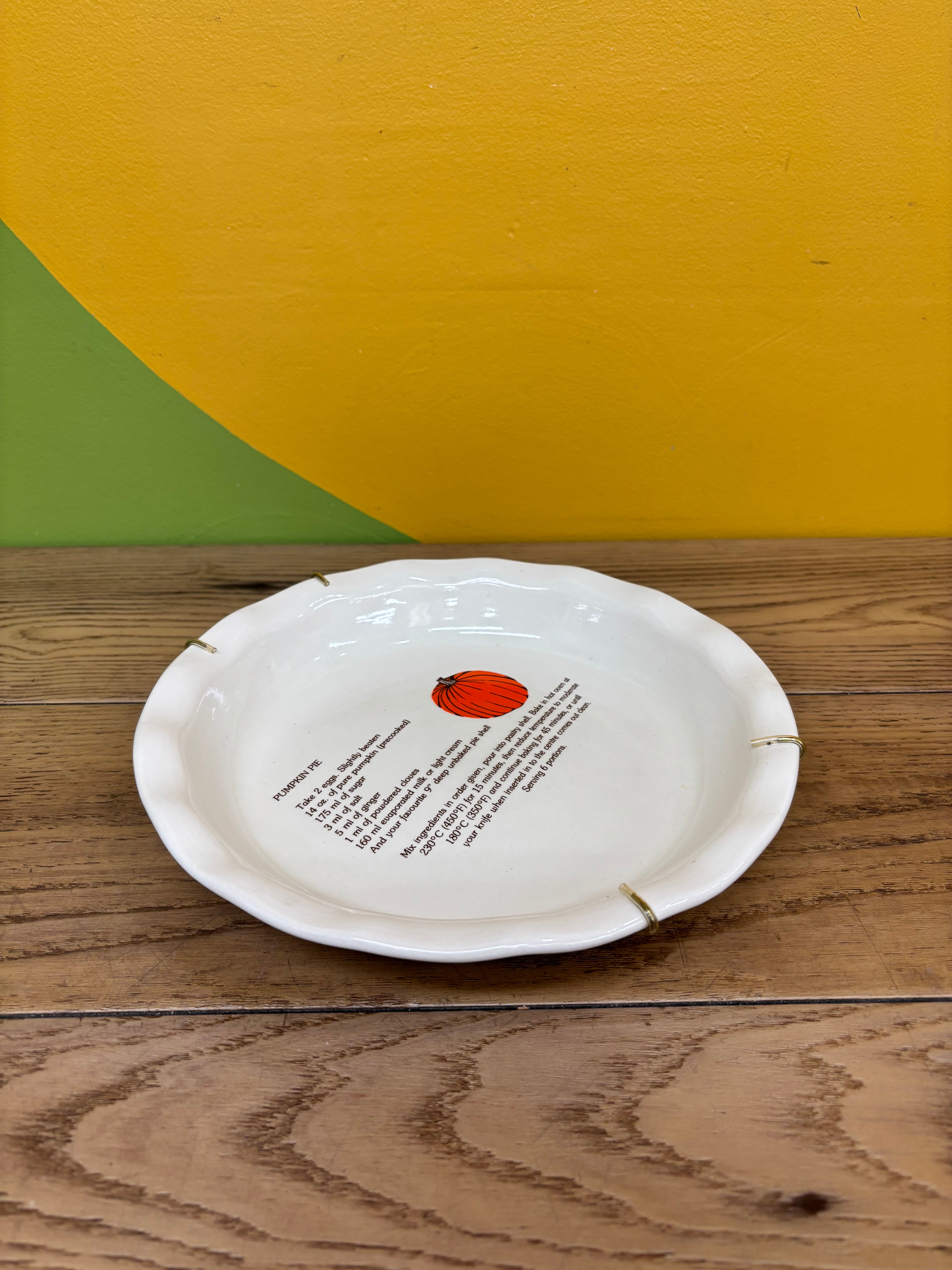 Pumpkin Pie Wall Plate