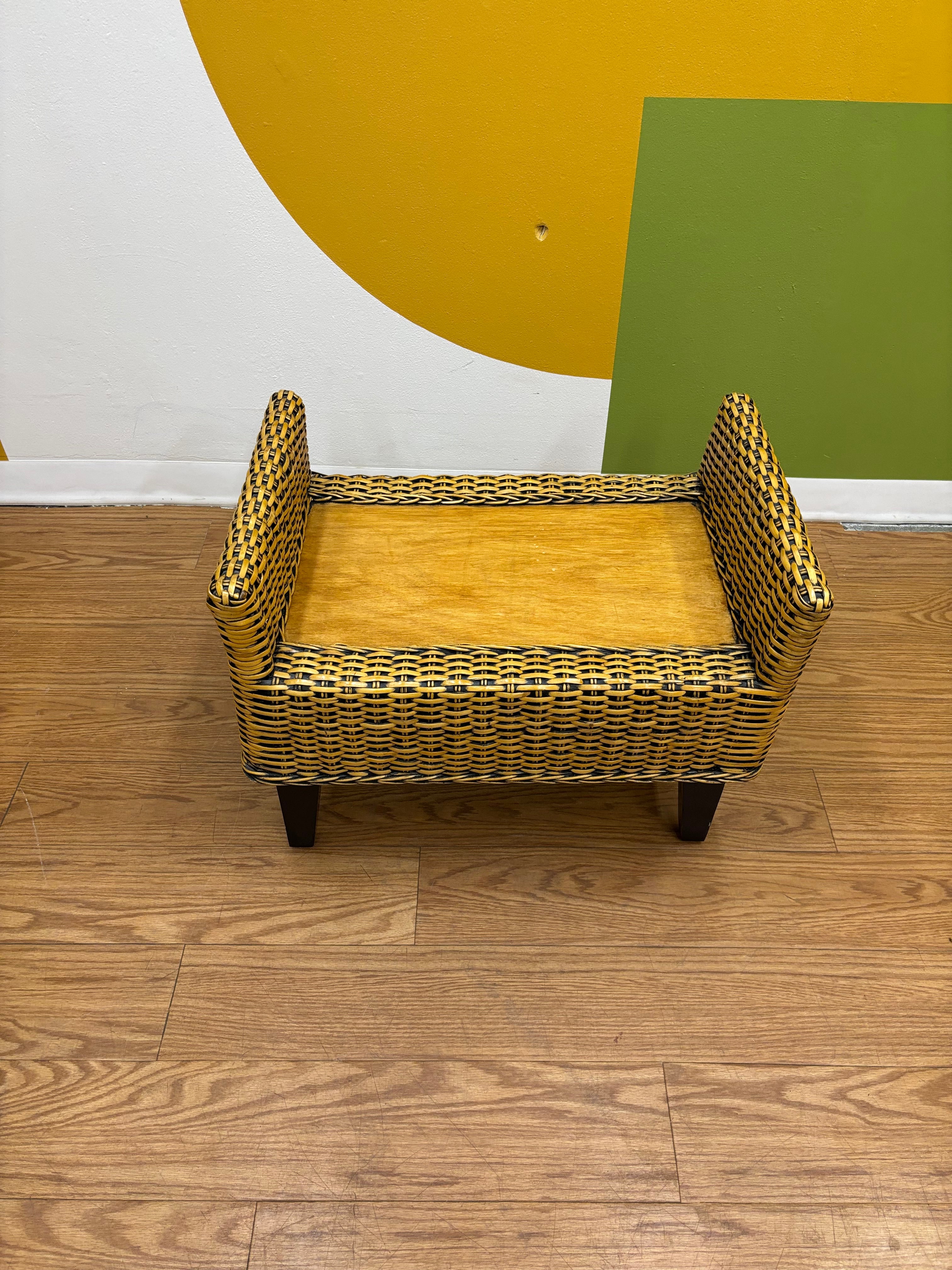 Wicker Ottoman