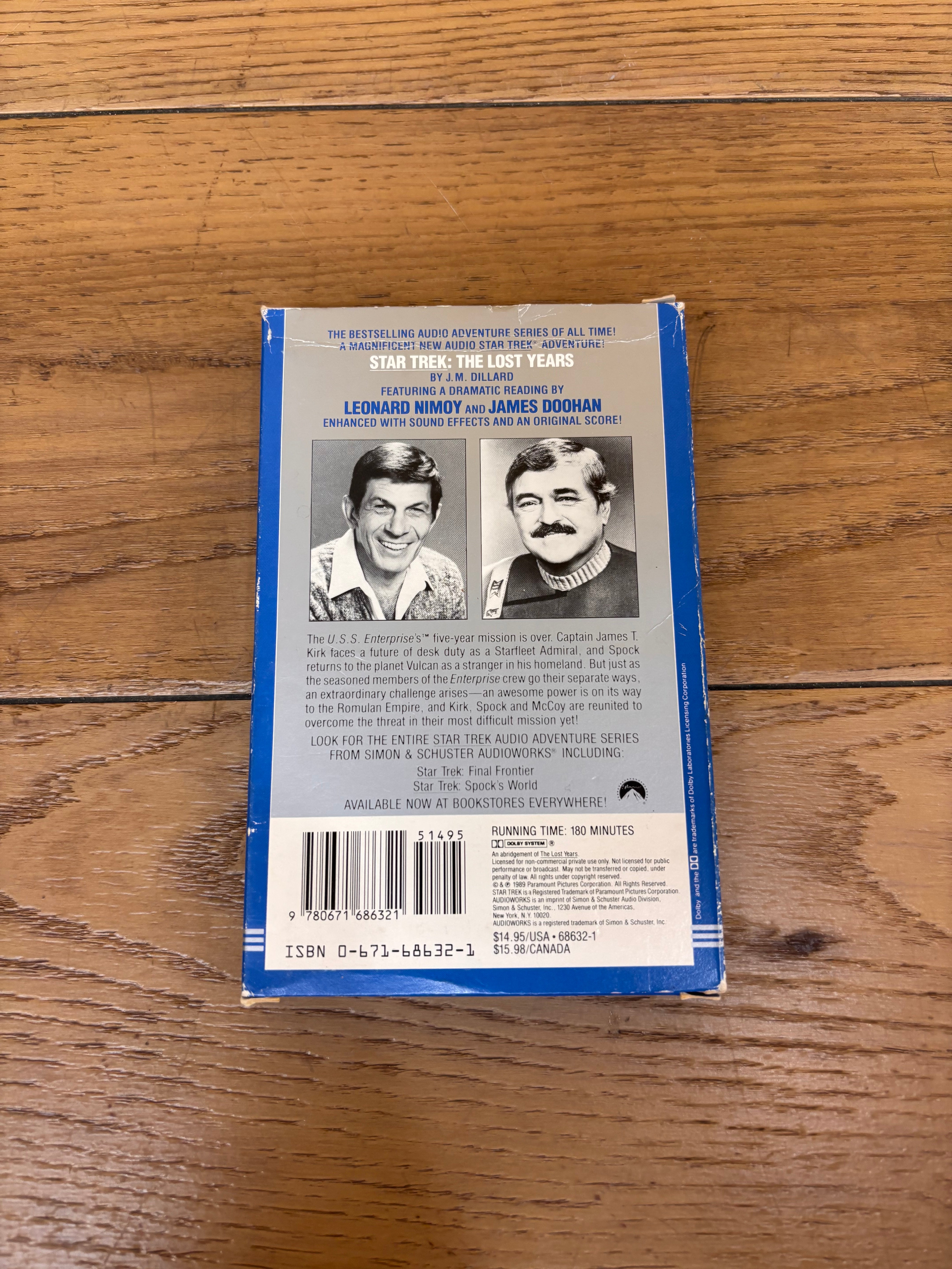 Star Trek: The Lost Years by J.M Dillard 1989 Cassette Set
