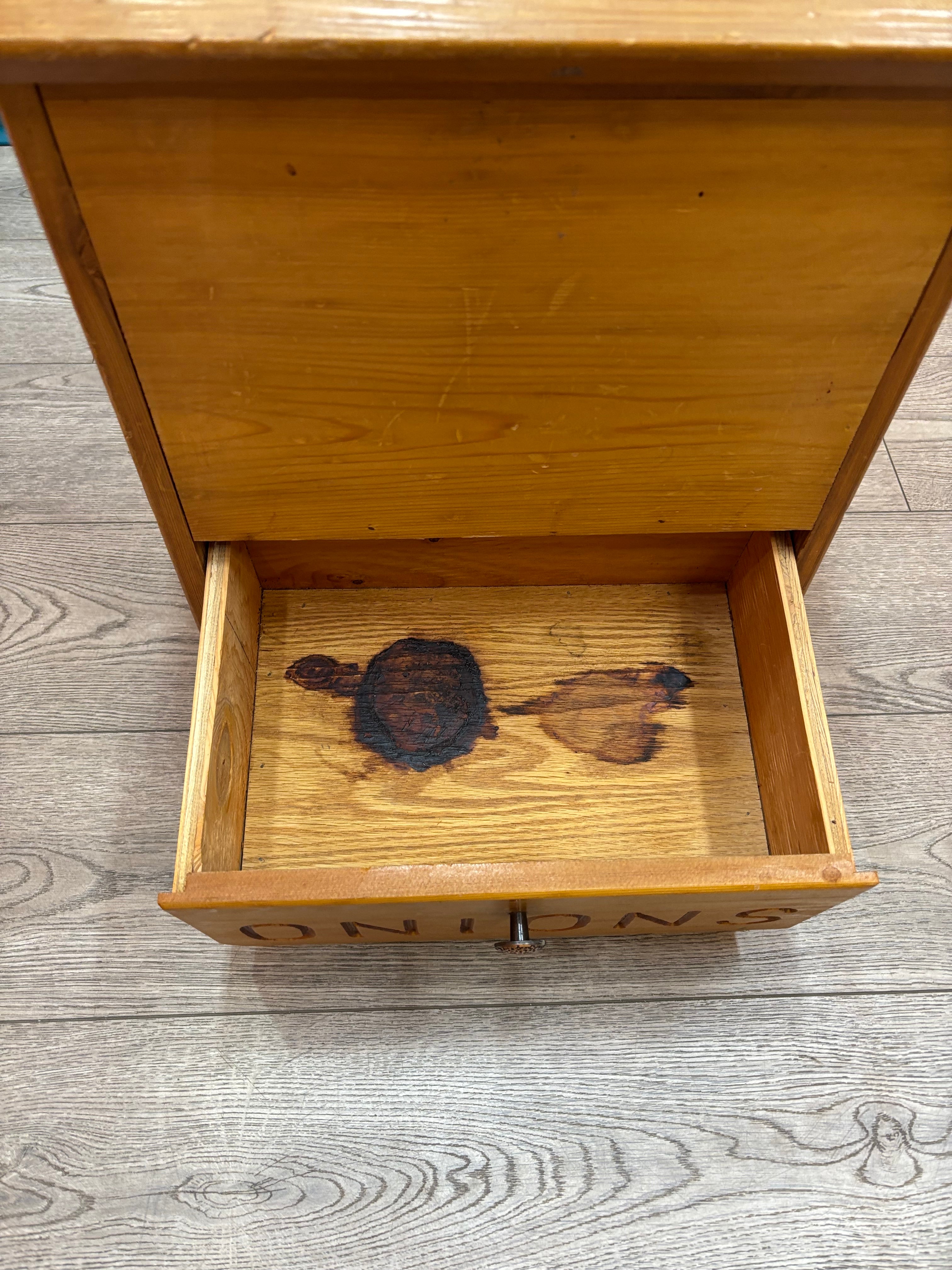 Wood Potato & Onion Storage Box