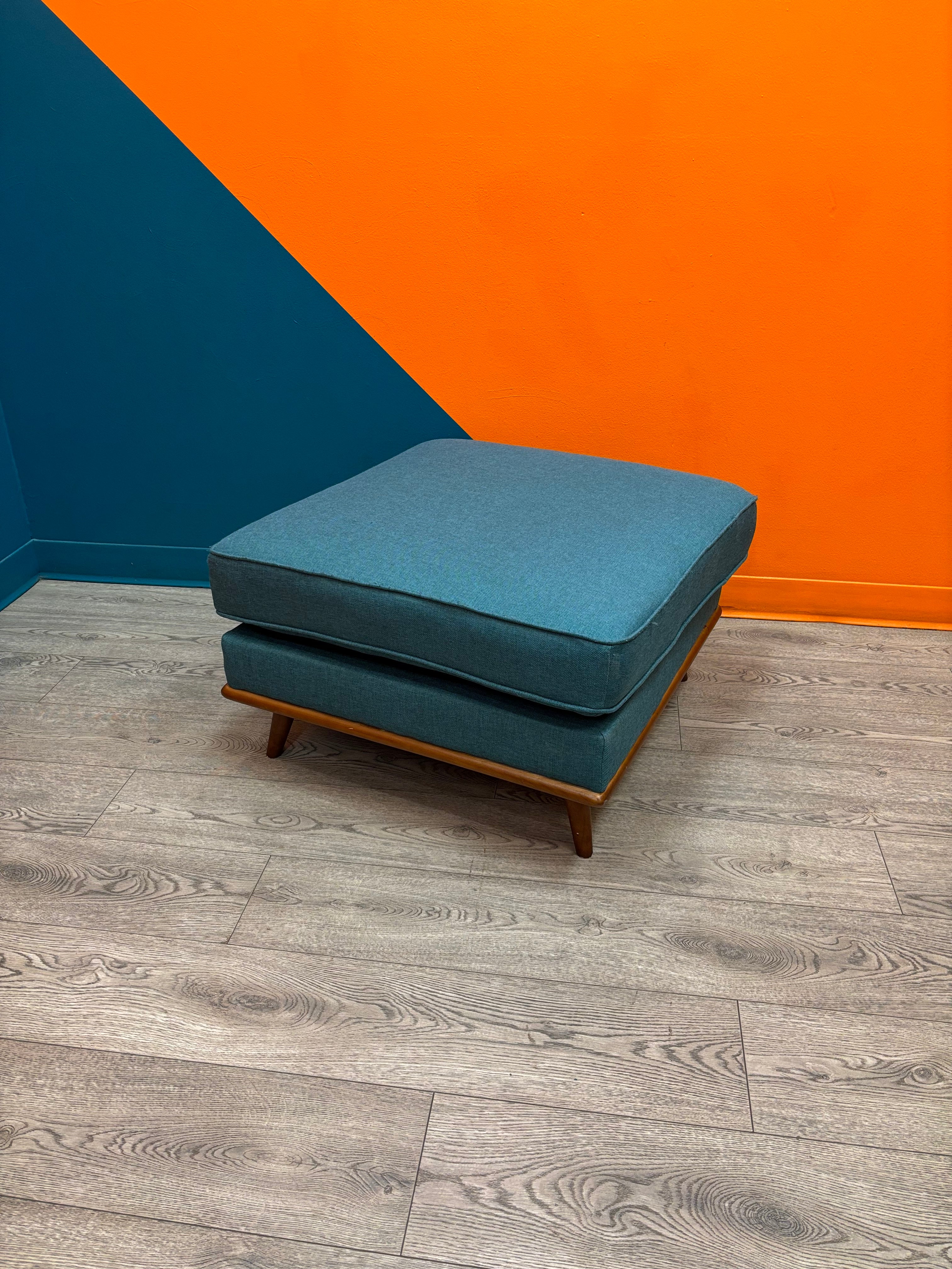 Large Teal Ottoman