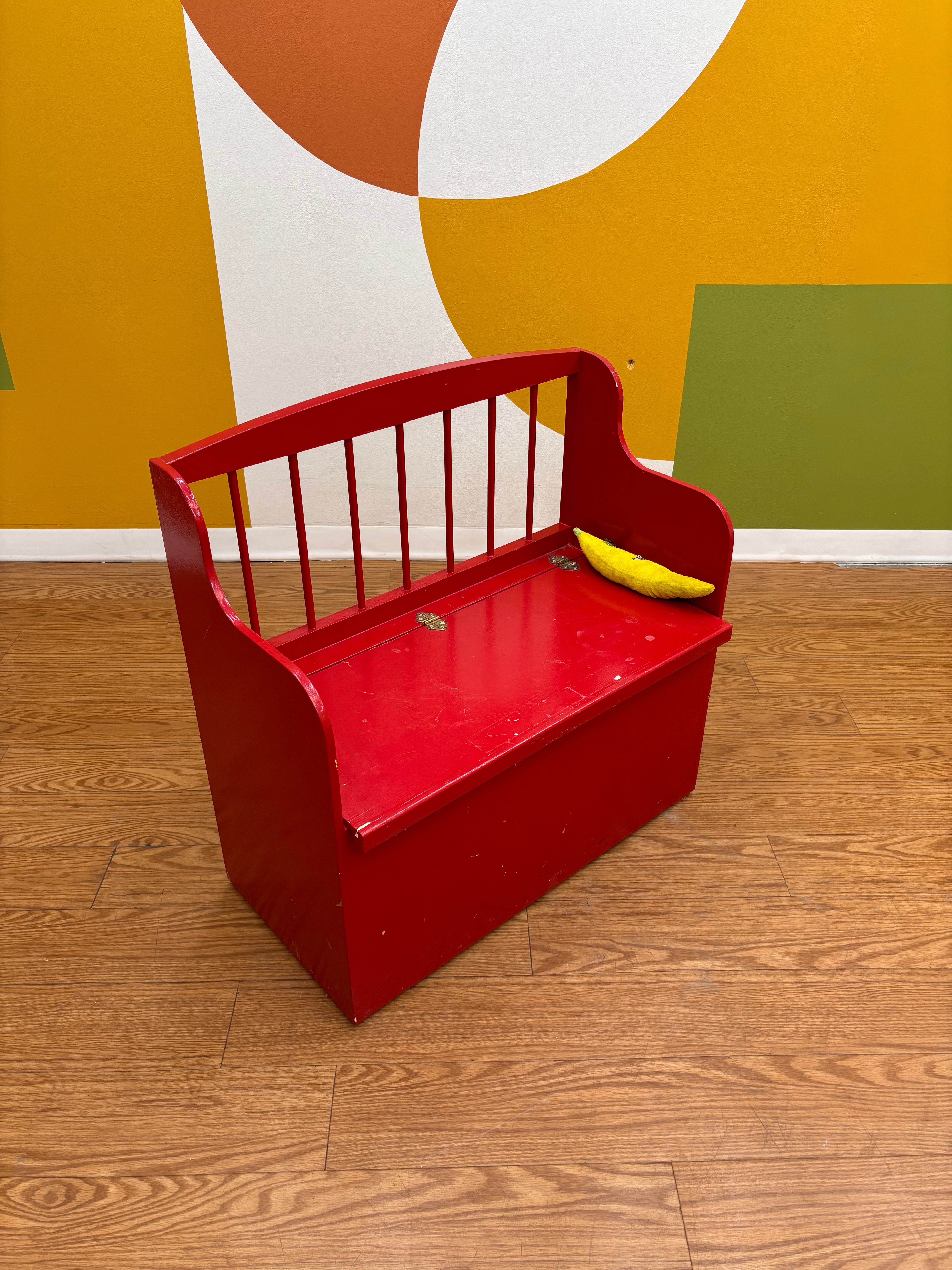 Red Wood Bench