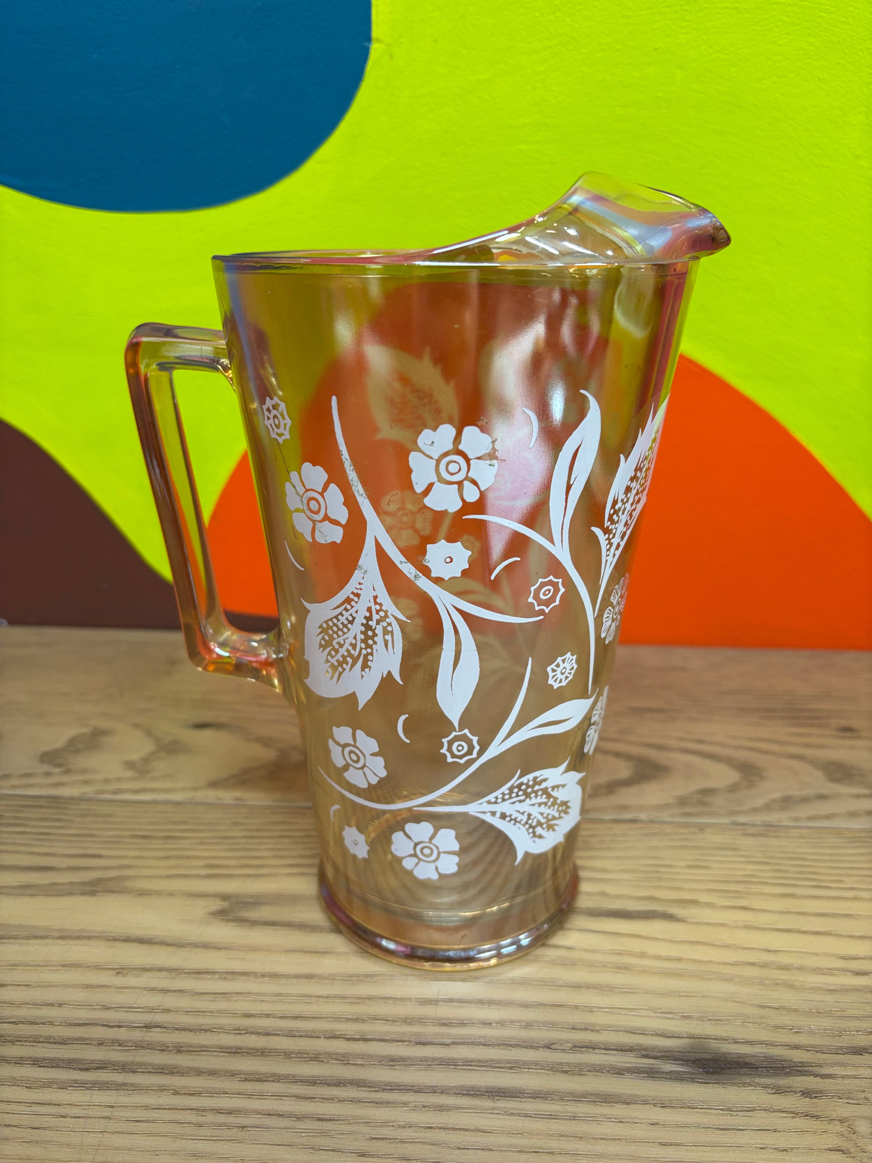 Iridescent Glass Pitcher