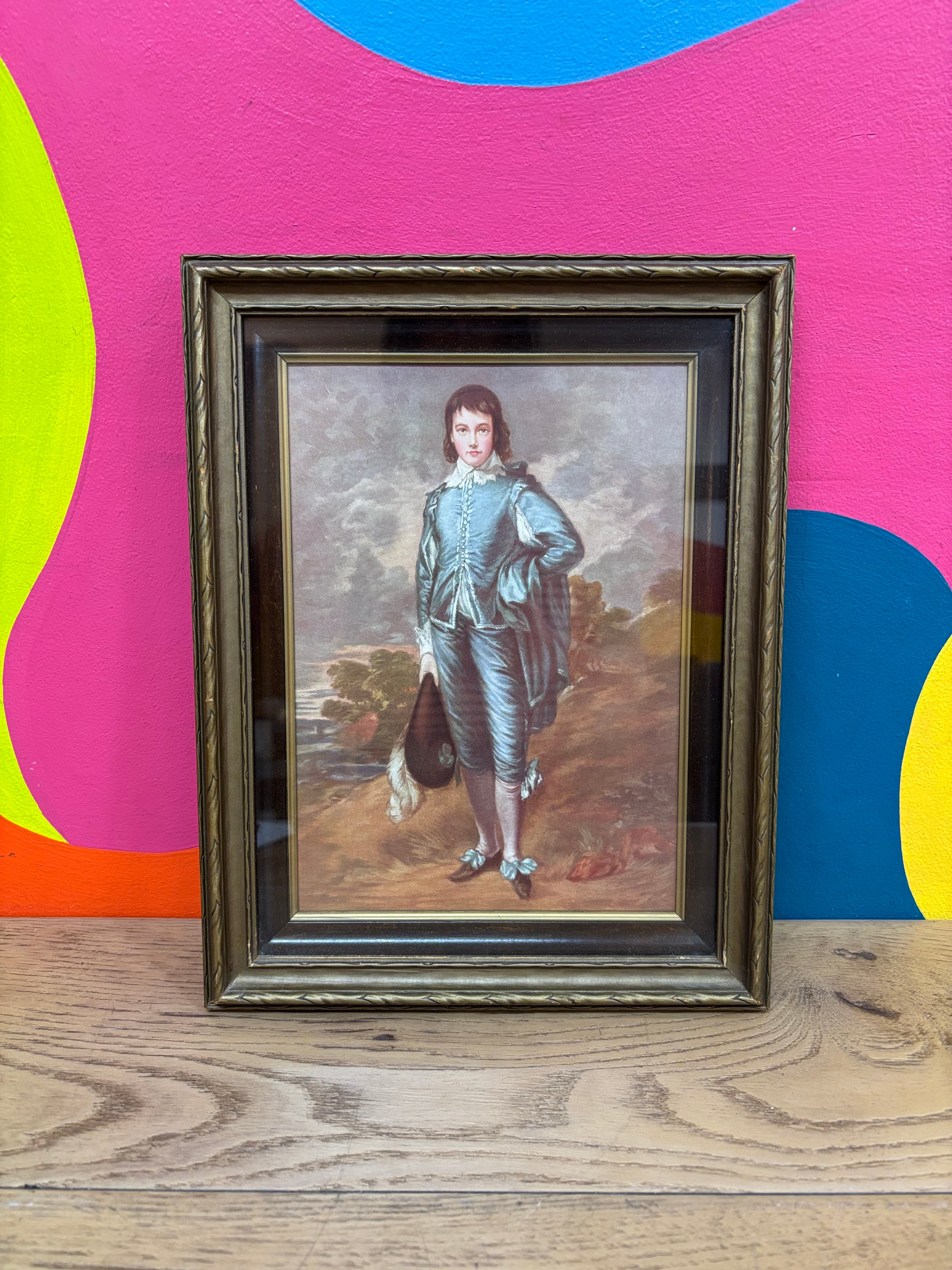 Gold Framed Blue Boy Print