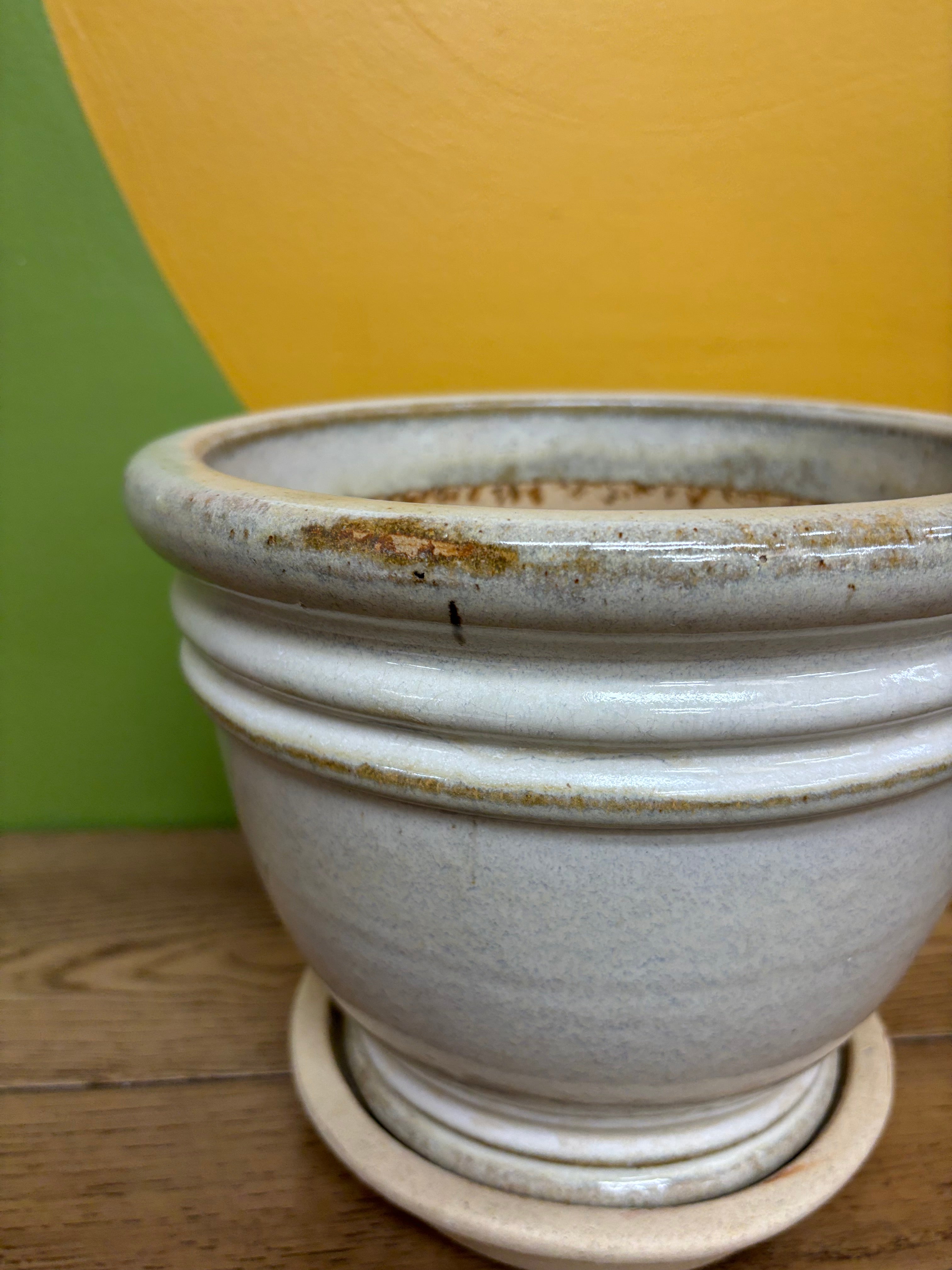 Small Ceramic Beige Planter
