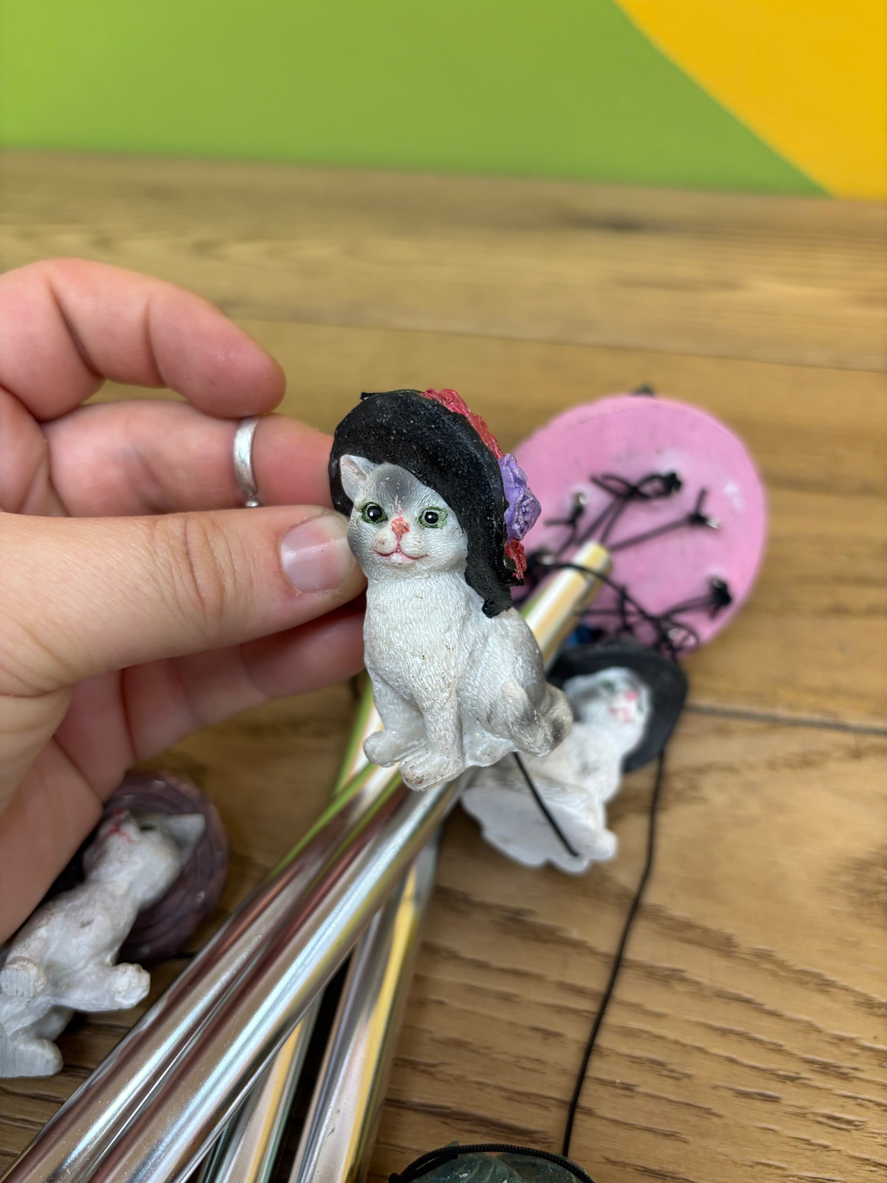 Small Kitten Themed Wind Chime