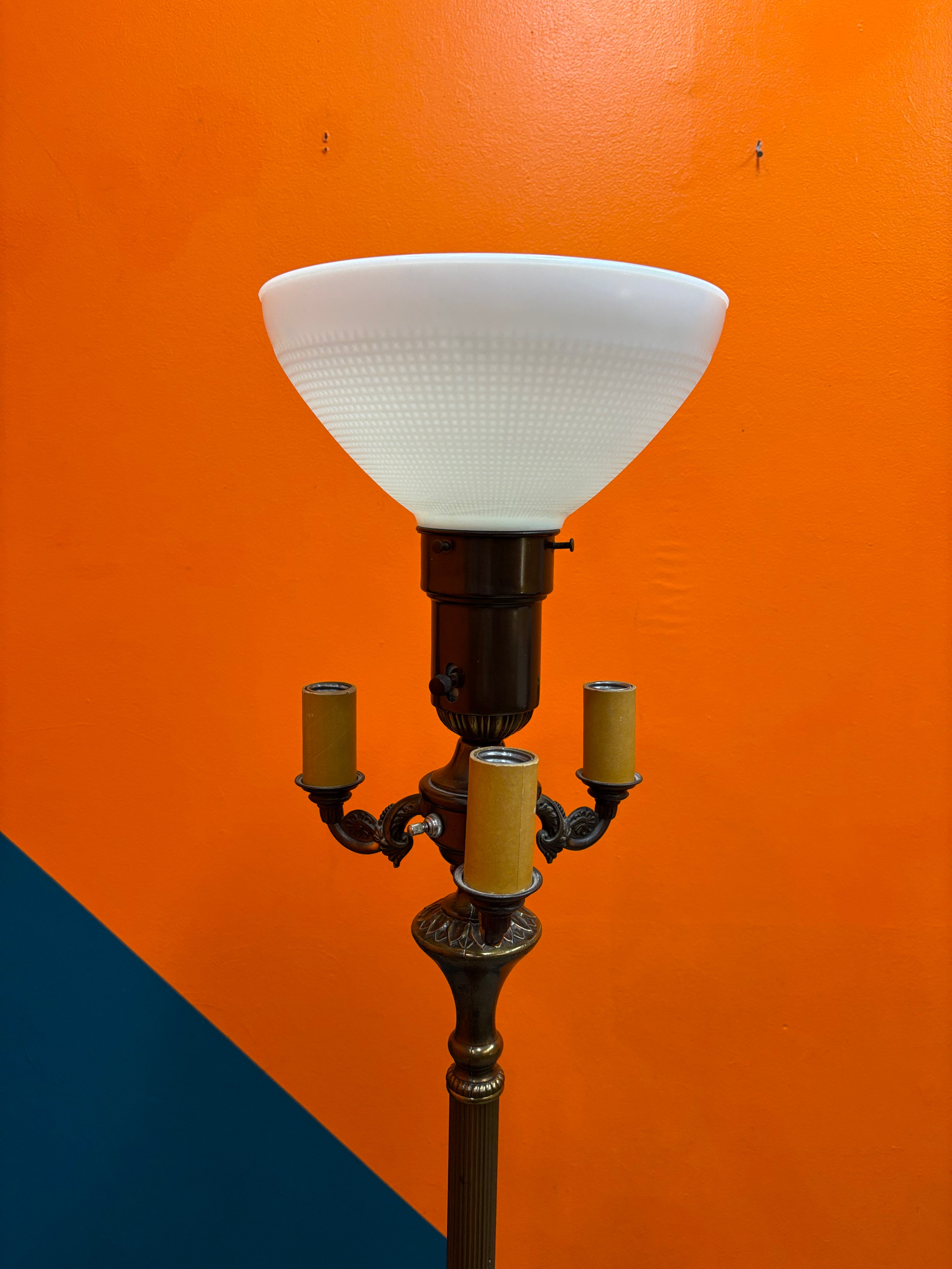 Torchiere Style Floor Lamp with Additional Heads