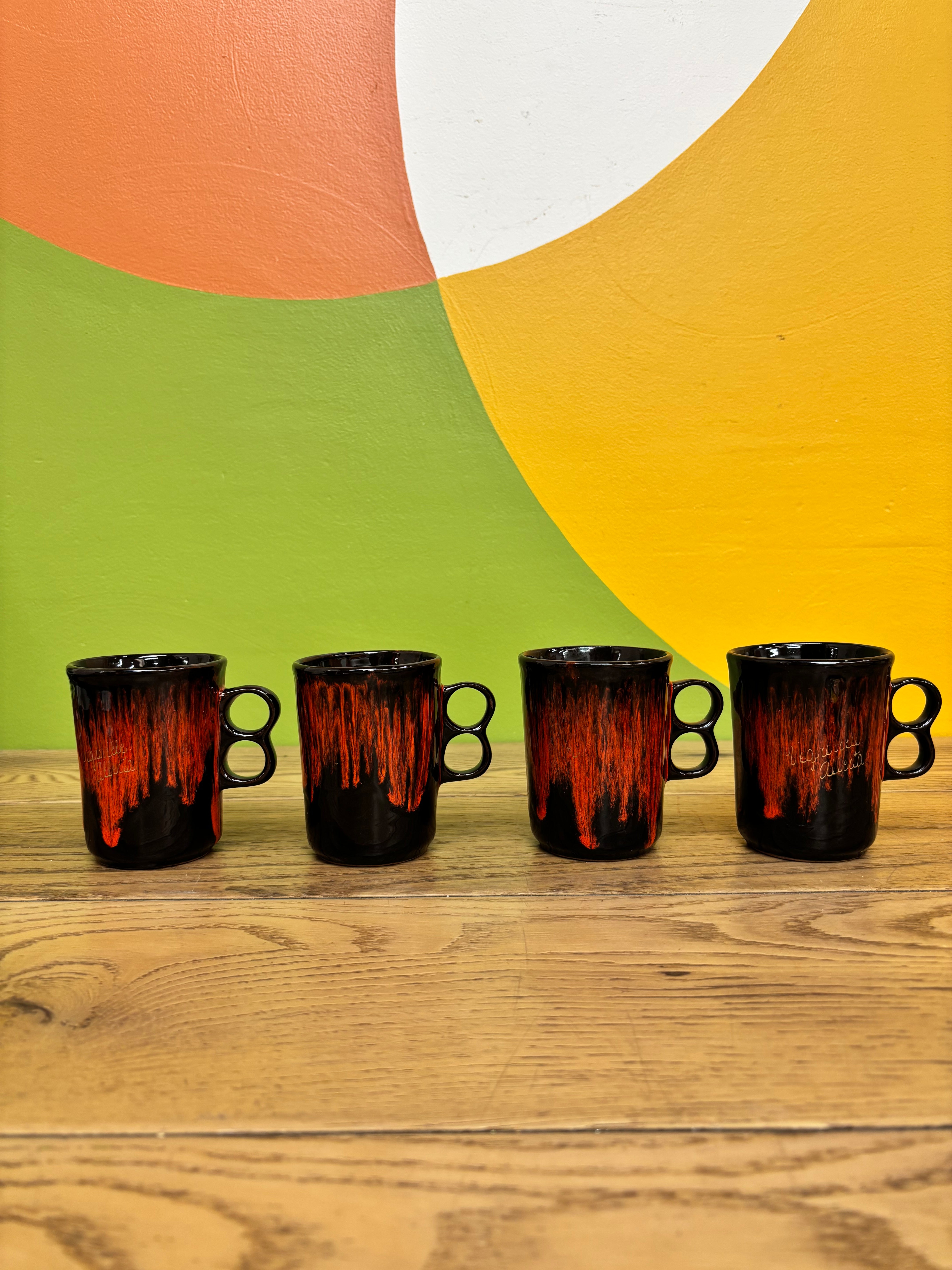 Set of 4 Pottery Mugs