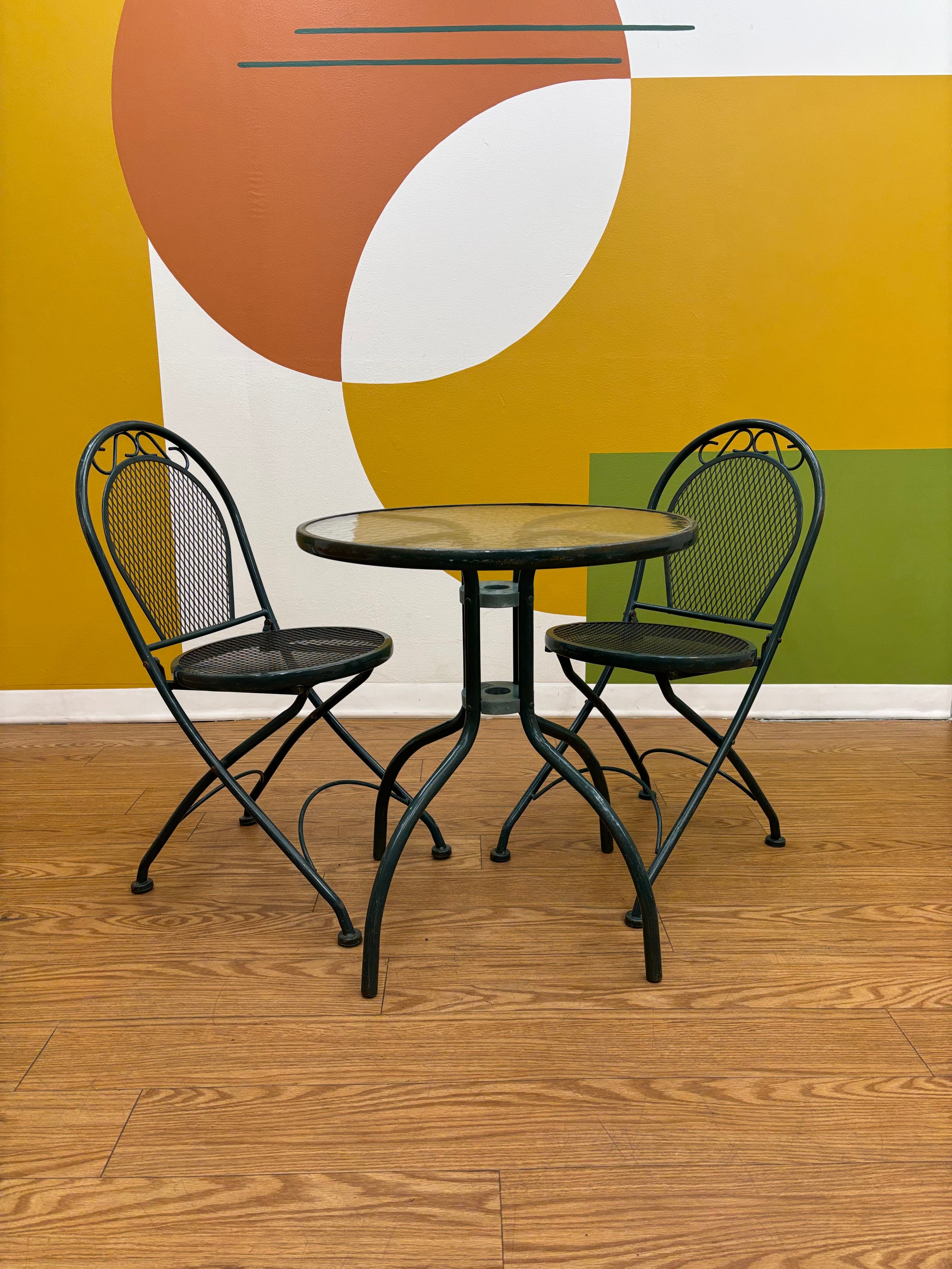 3 Piece Green Bistro Set