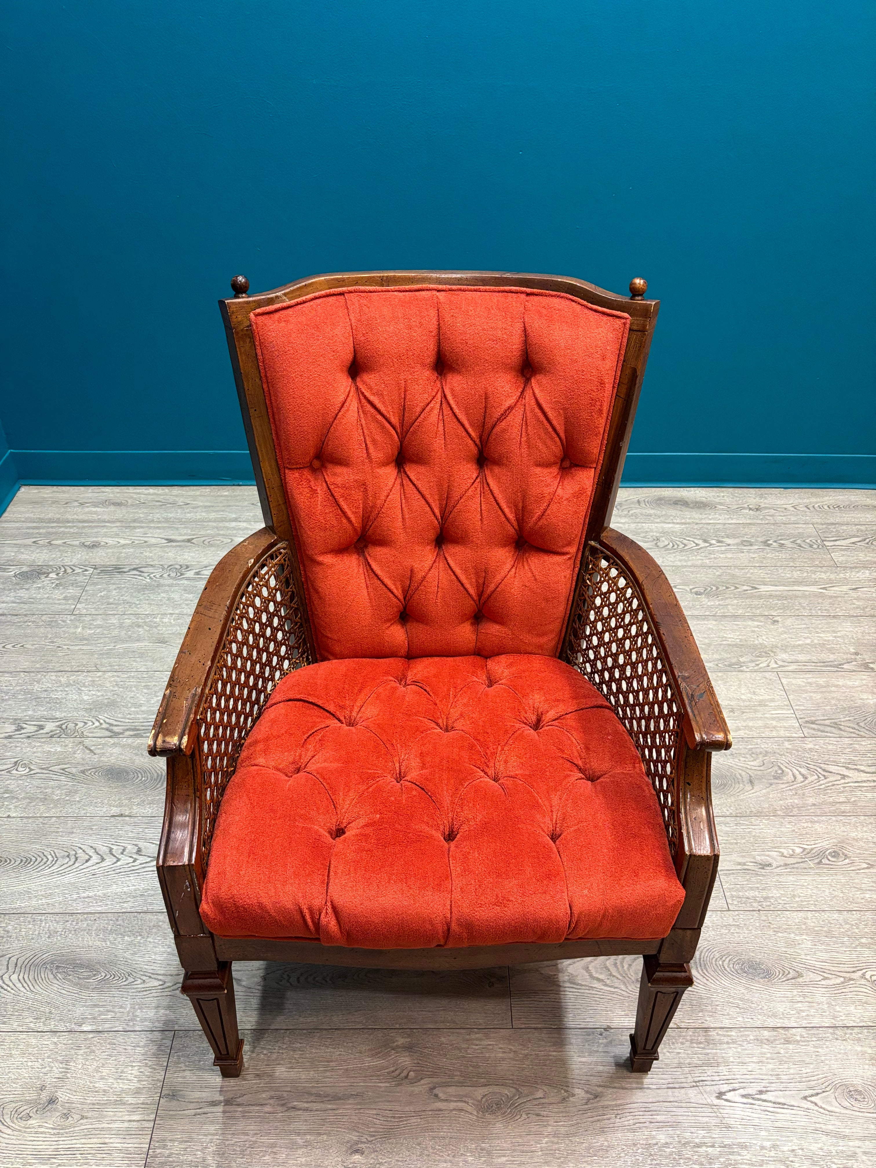 Red Tufted Armchair (4 available)