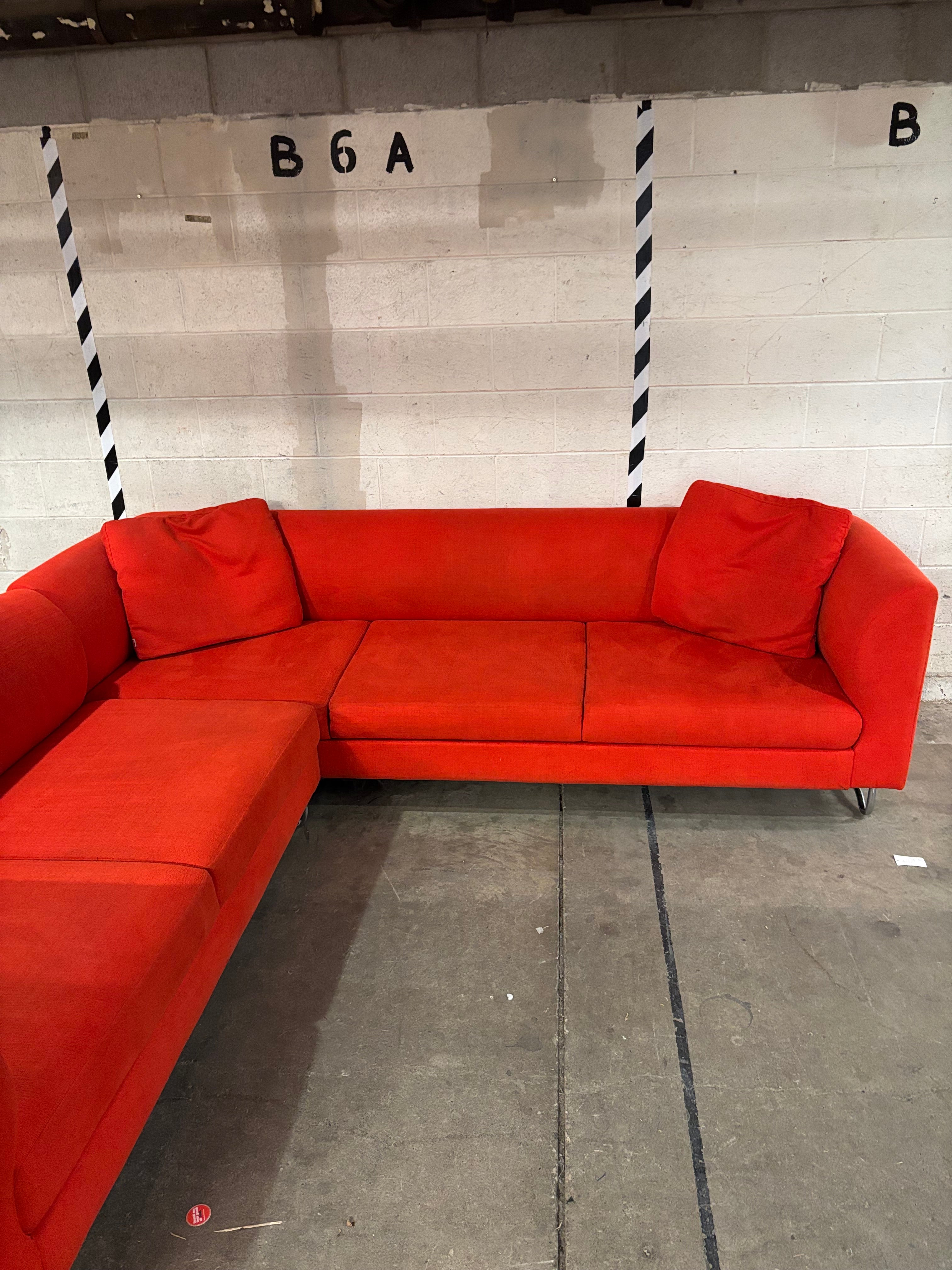 Orange 2 Piece Sectional (EQ3)