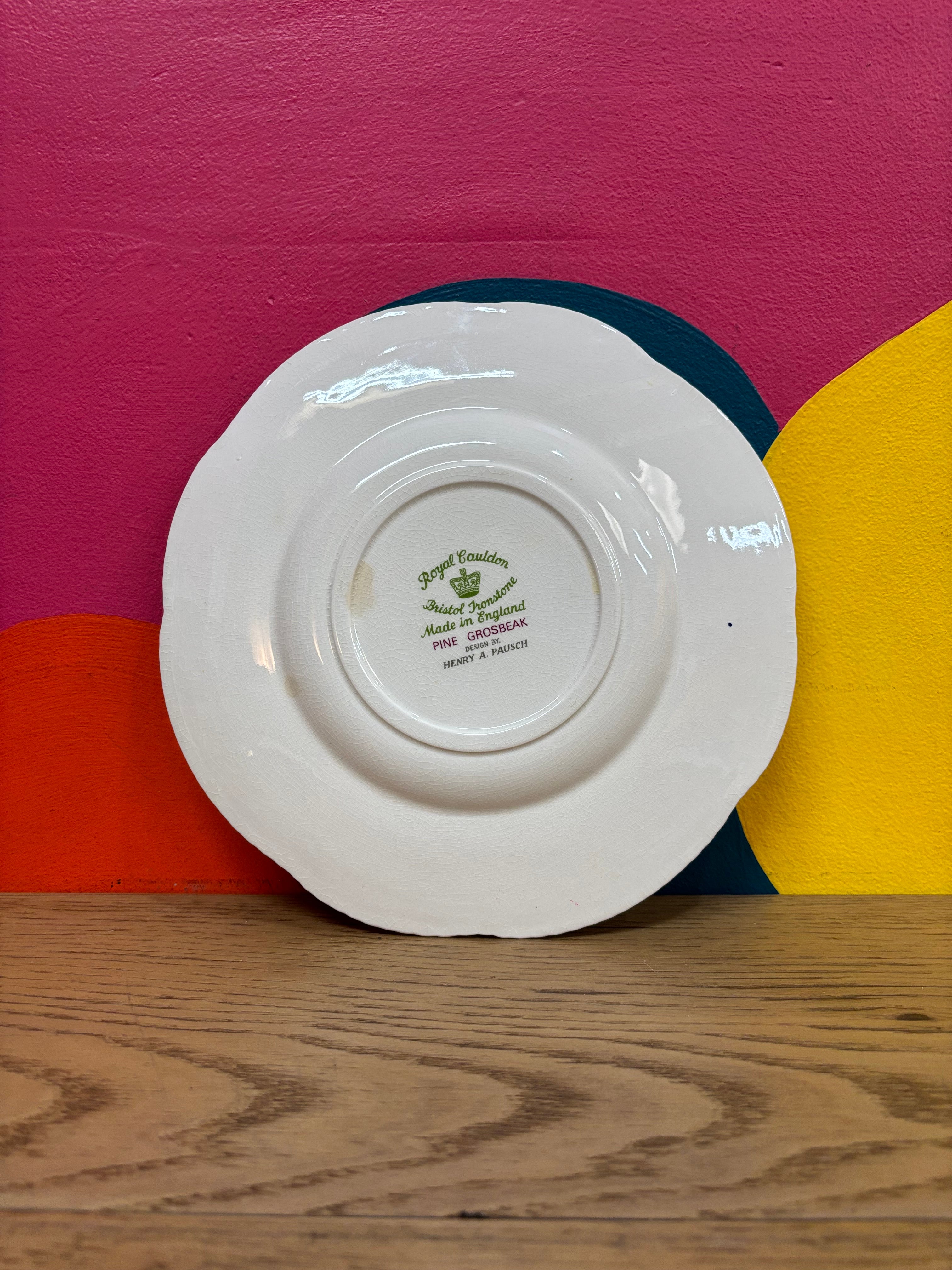 Royal Cauldon Decorative Plate - Pine Grosbeak