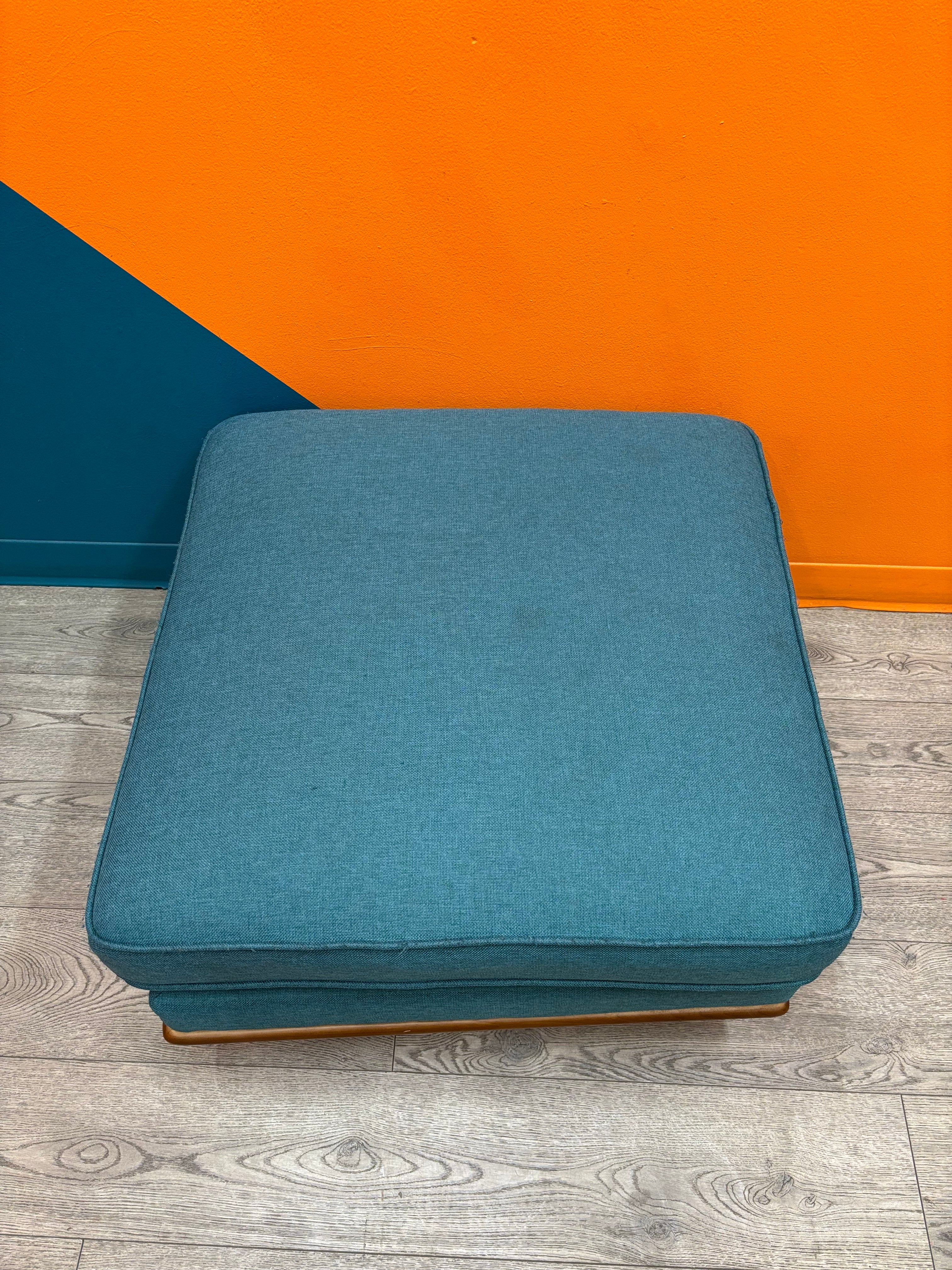 Large Teal Ottoman