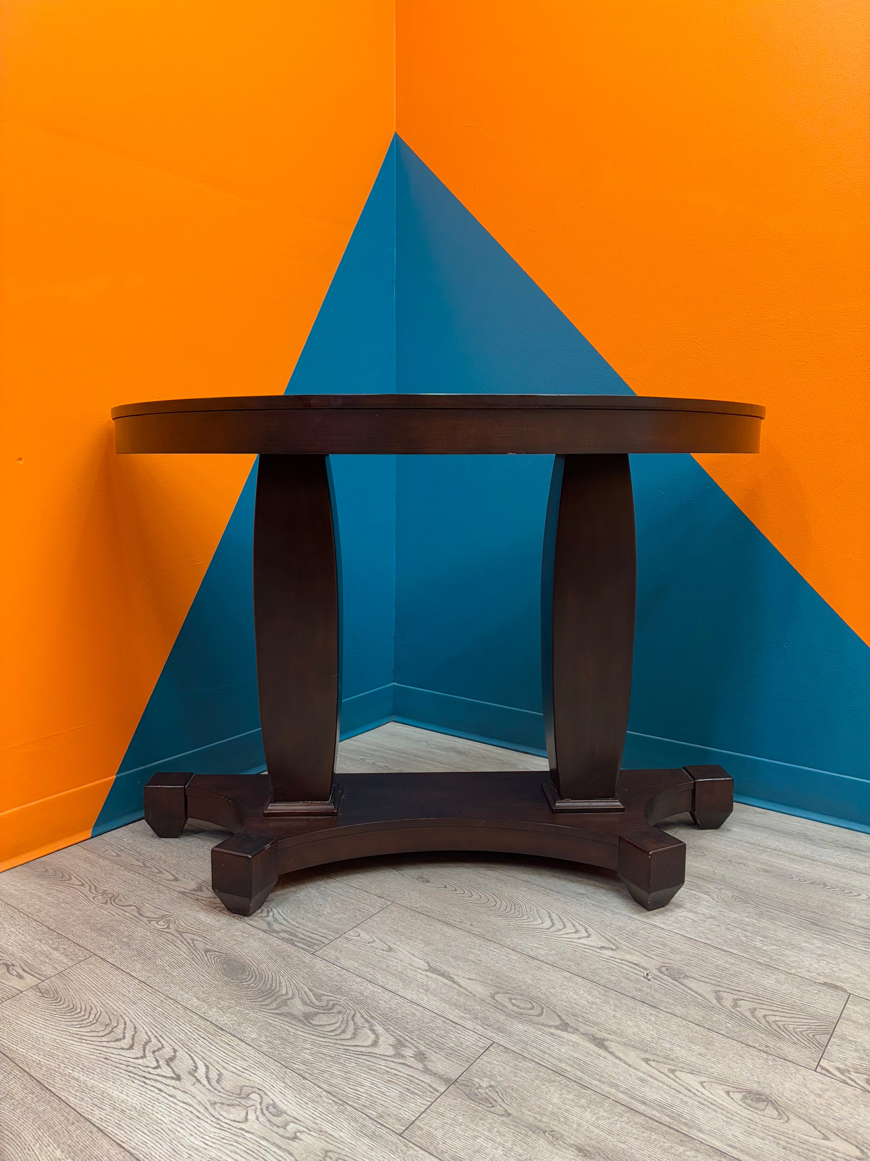 Half Moon Wooden Console Table