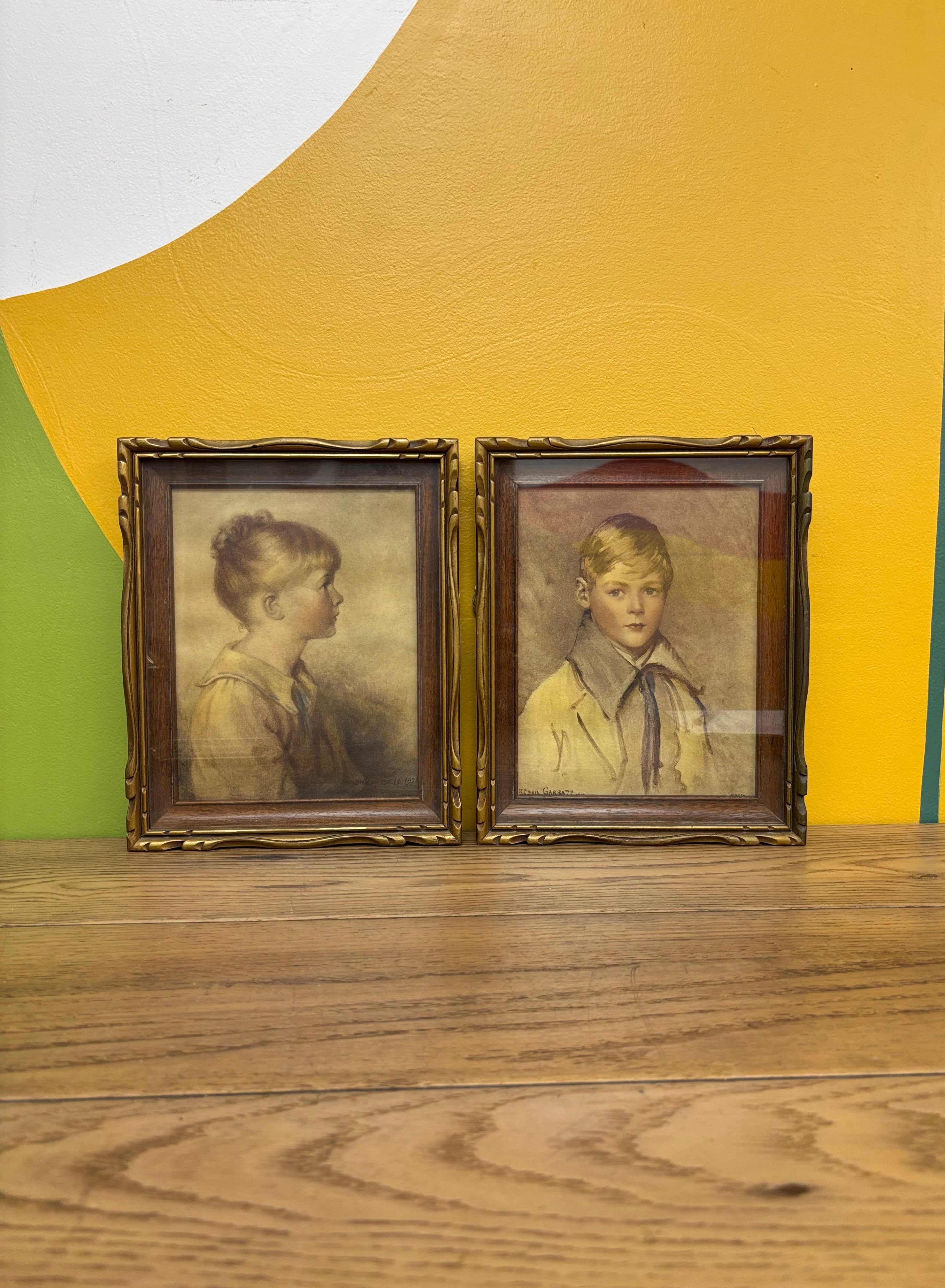 Charlotte & Peter Gold Framed Portraits