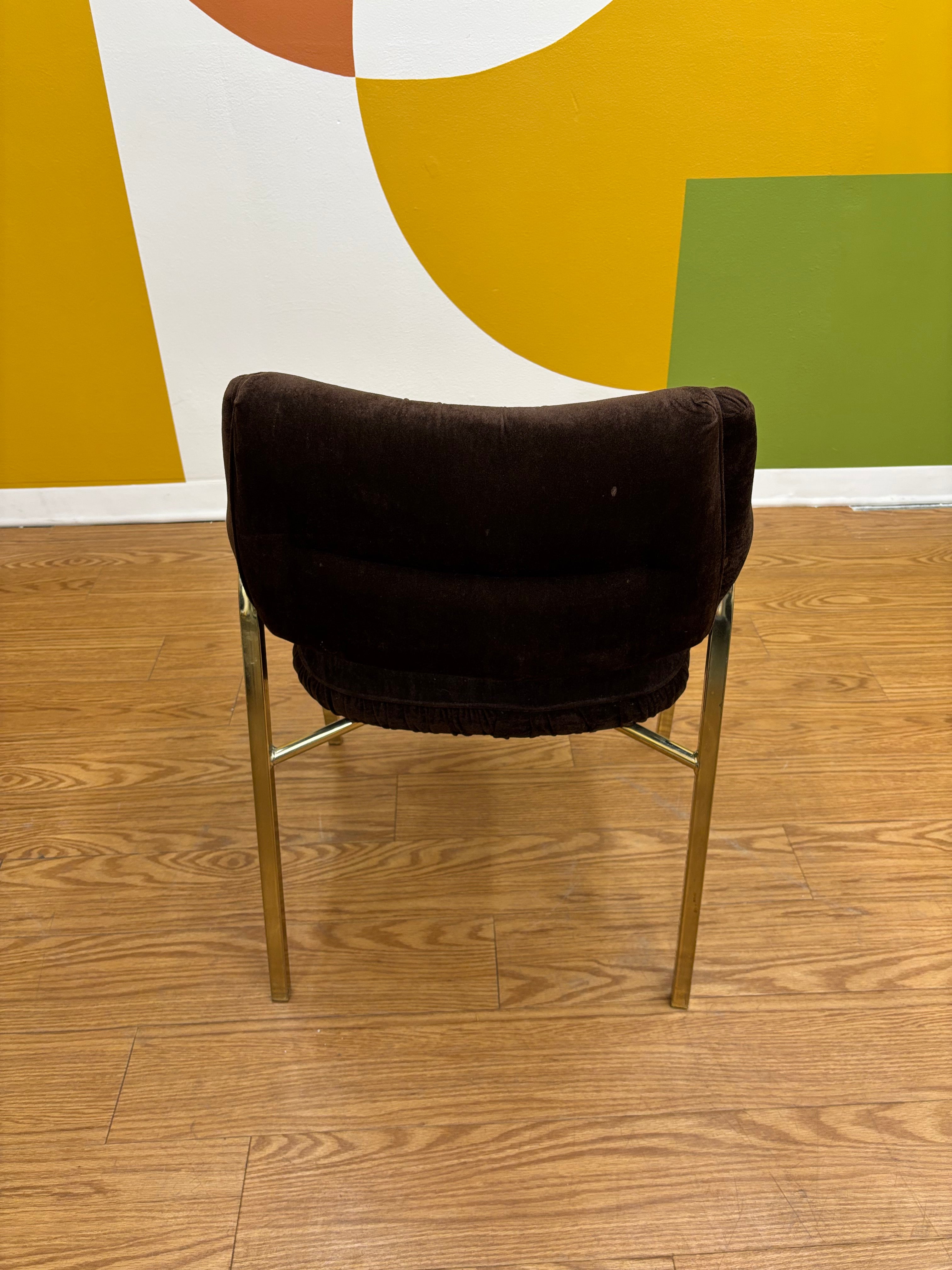 Brown Velvet Chair