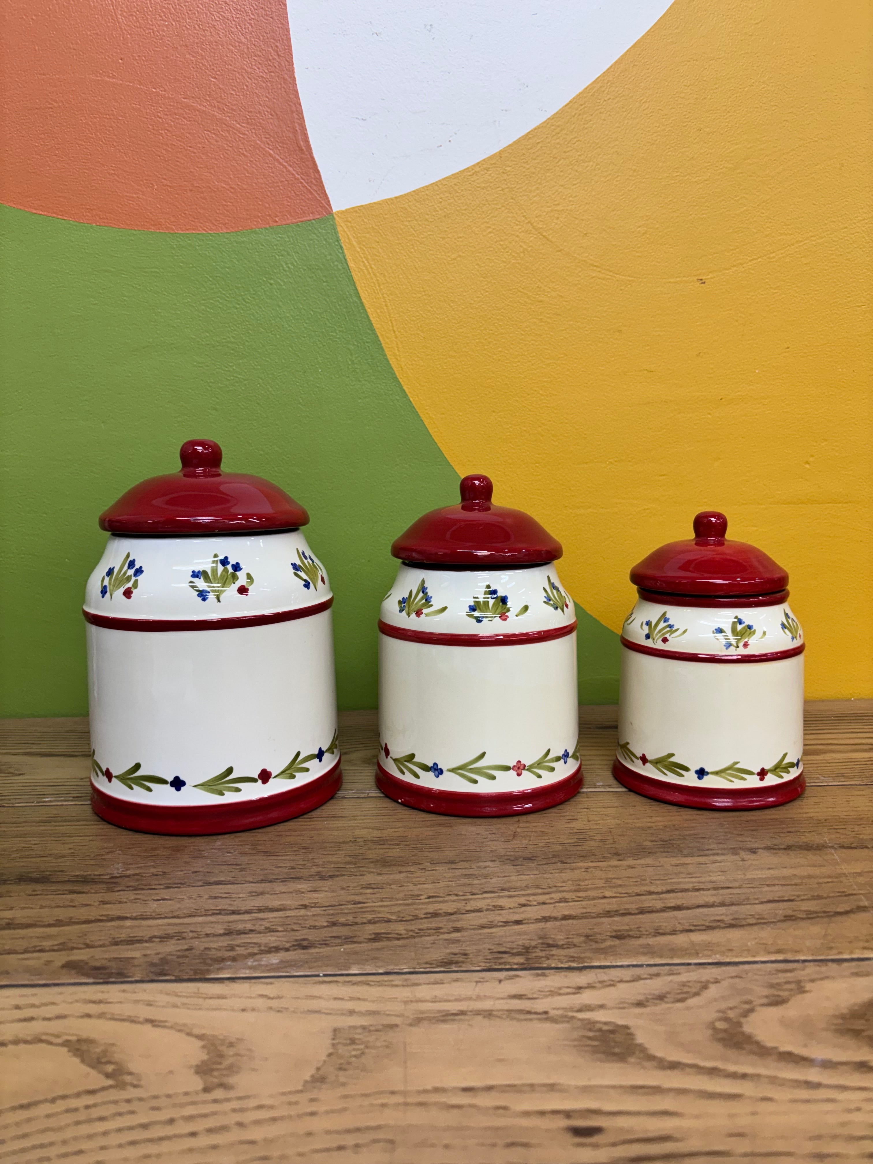 Avon Rooster Canisters
