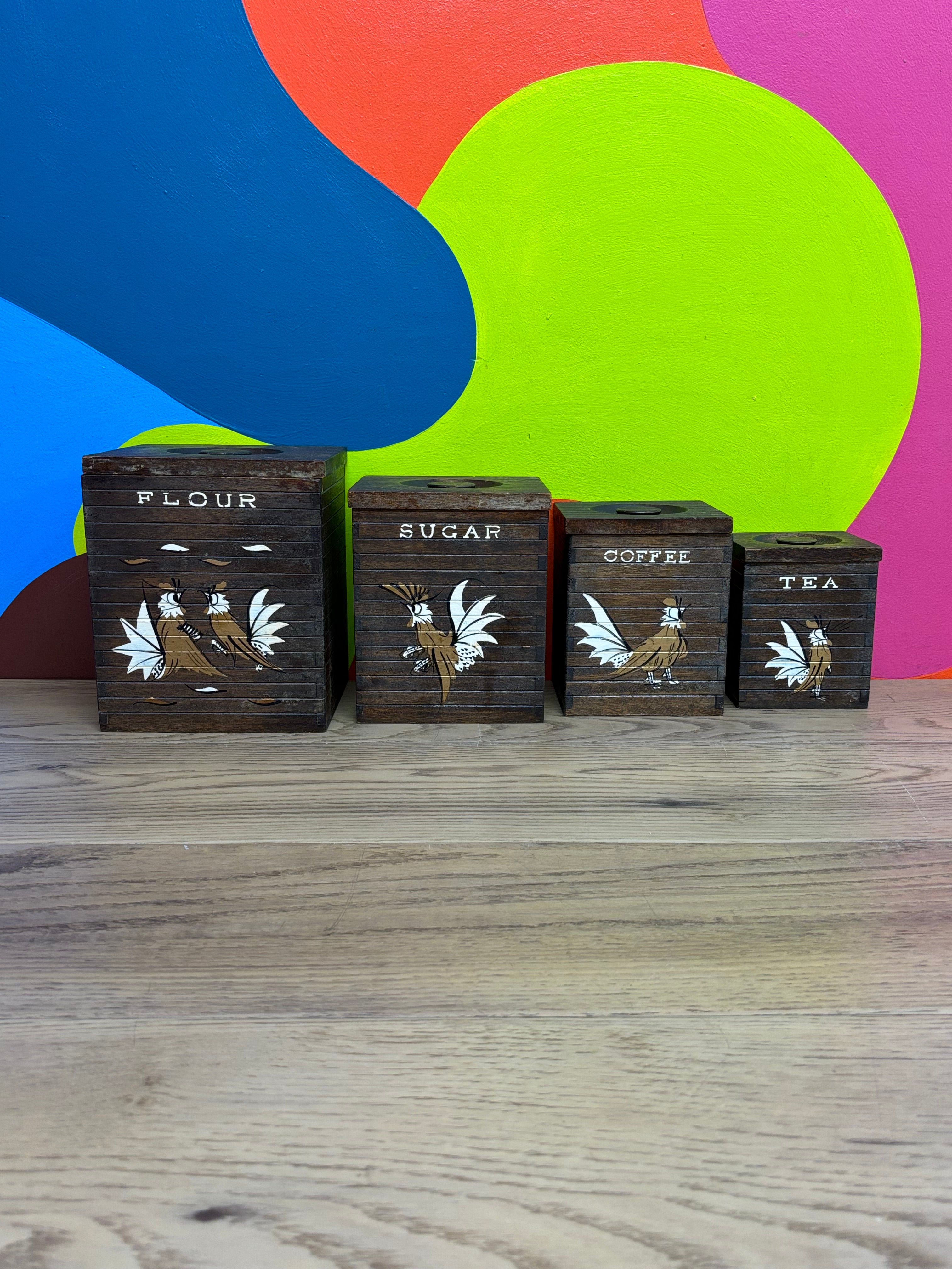 Wood Kitchen Canister Set