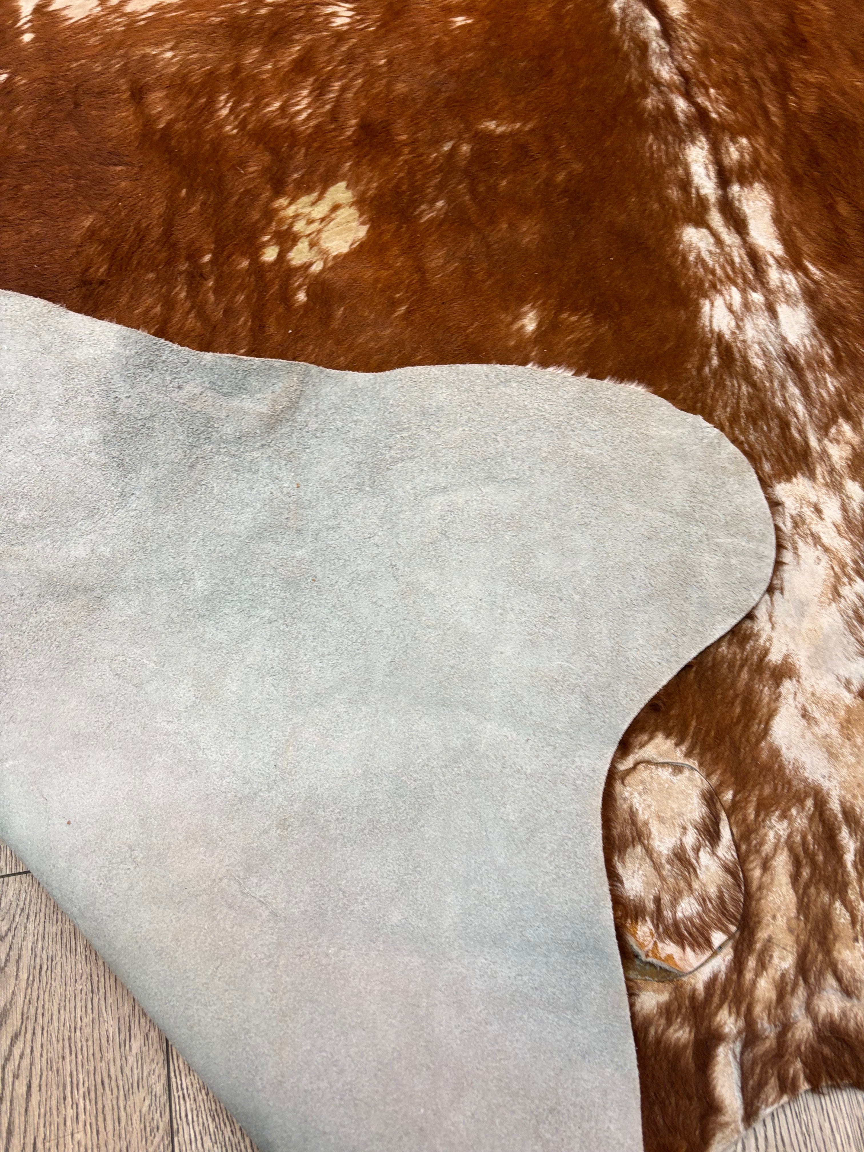 Brown & White Cowhide Rug