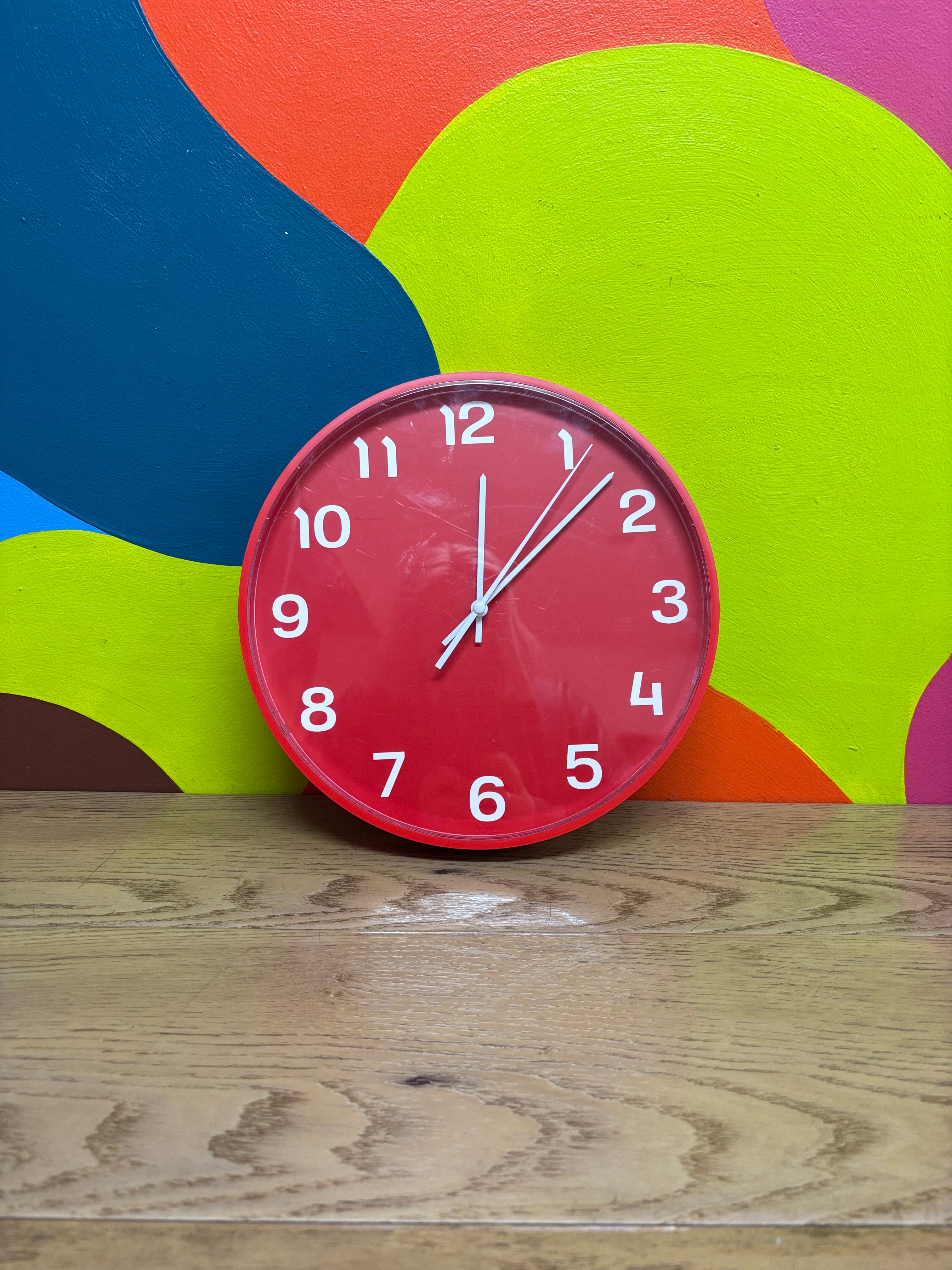 Red Wall Clock