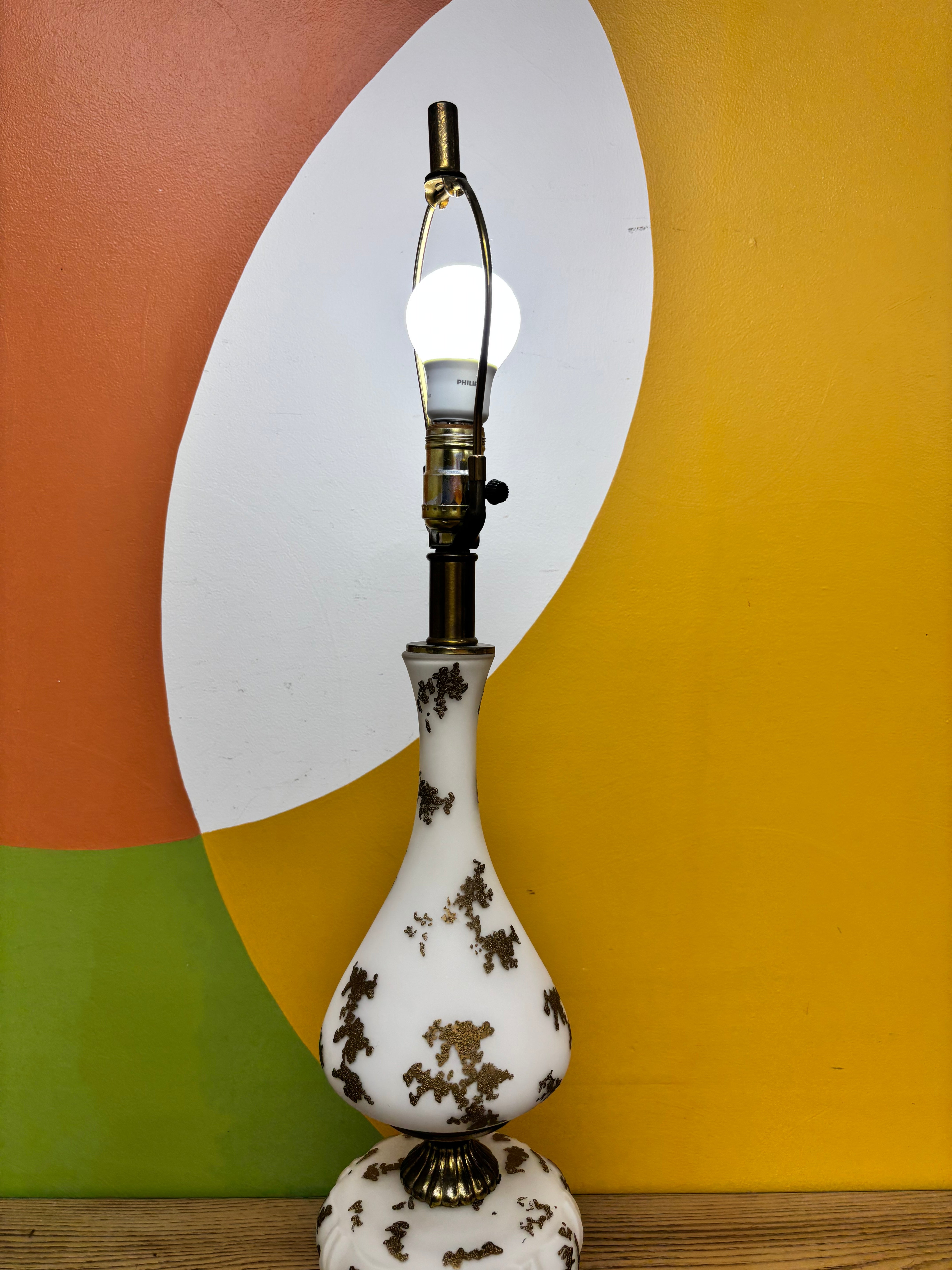 Milk Glass Table Lamp