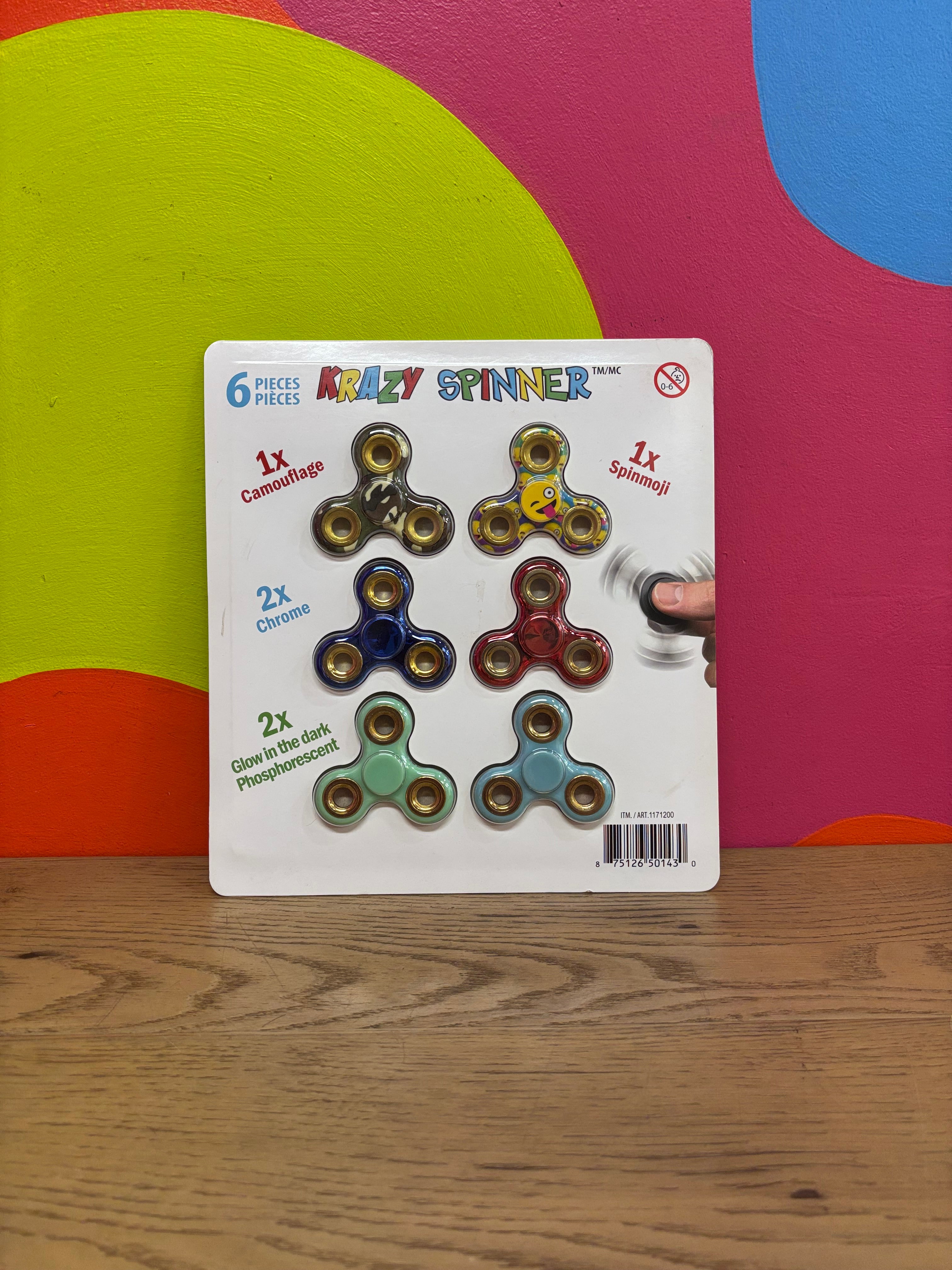 Krazy Spinner 6 Piece Fidget Set (NEW)