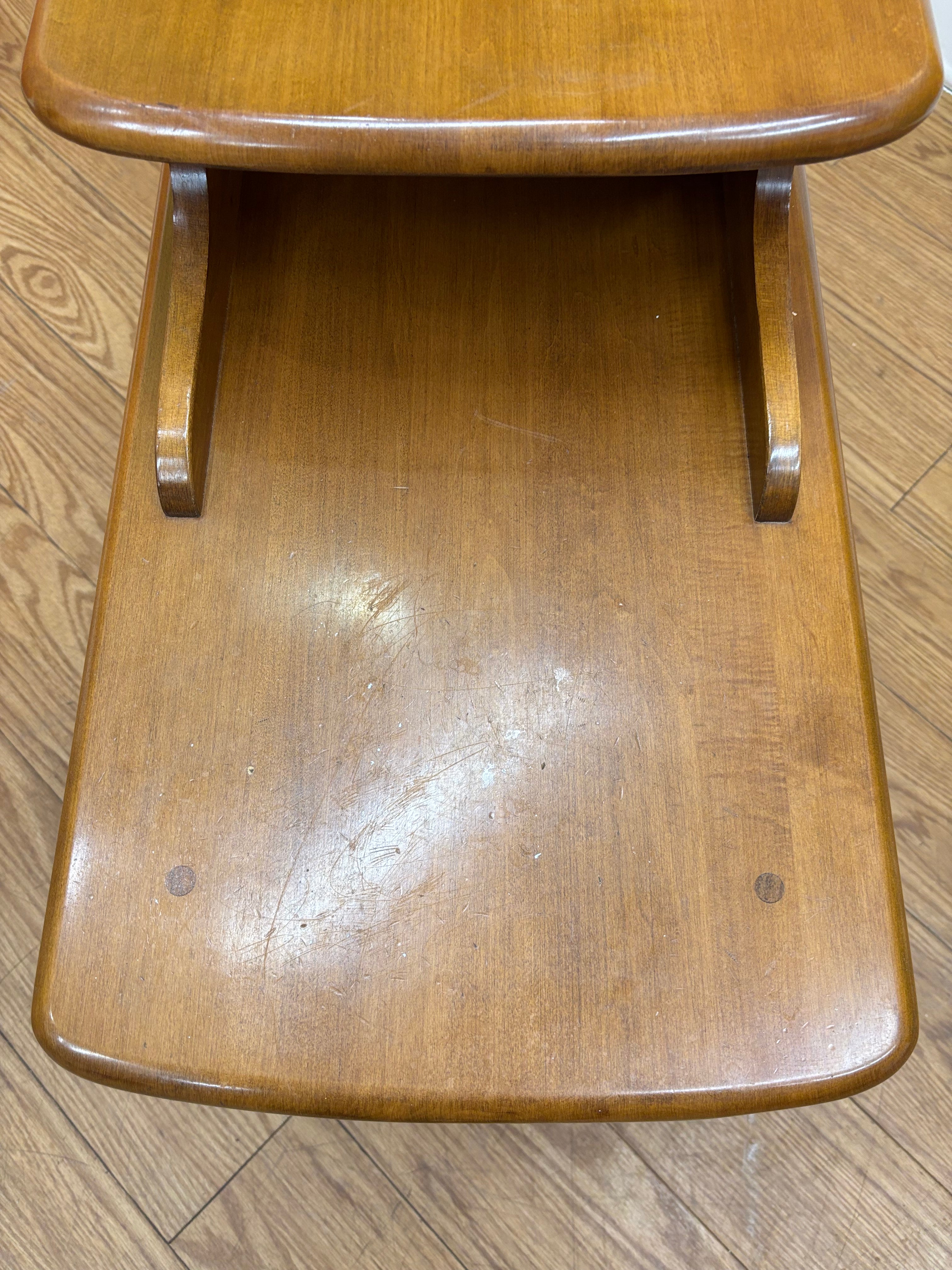 Wood Tiered End Table