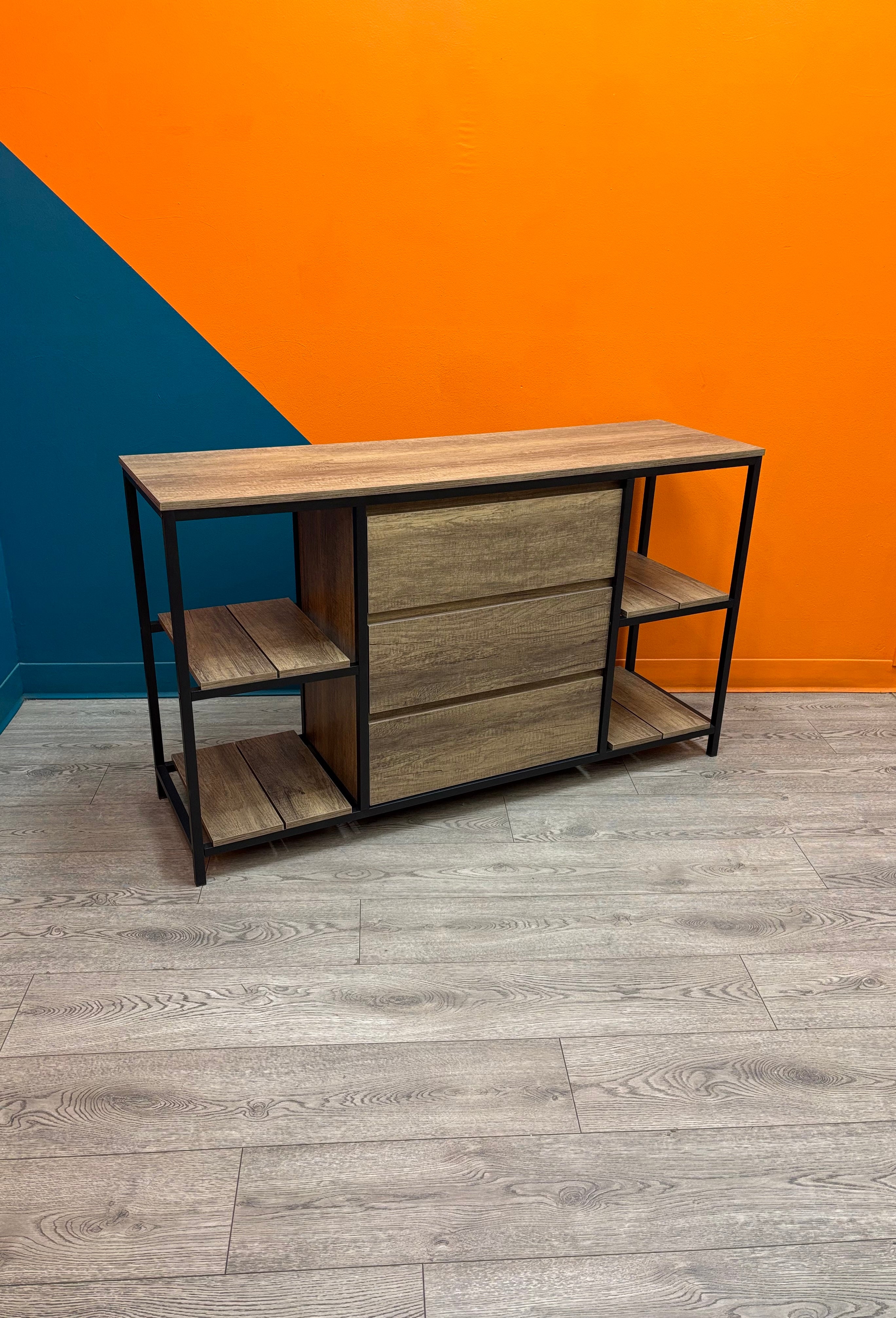 Brown & Black TV Stand