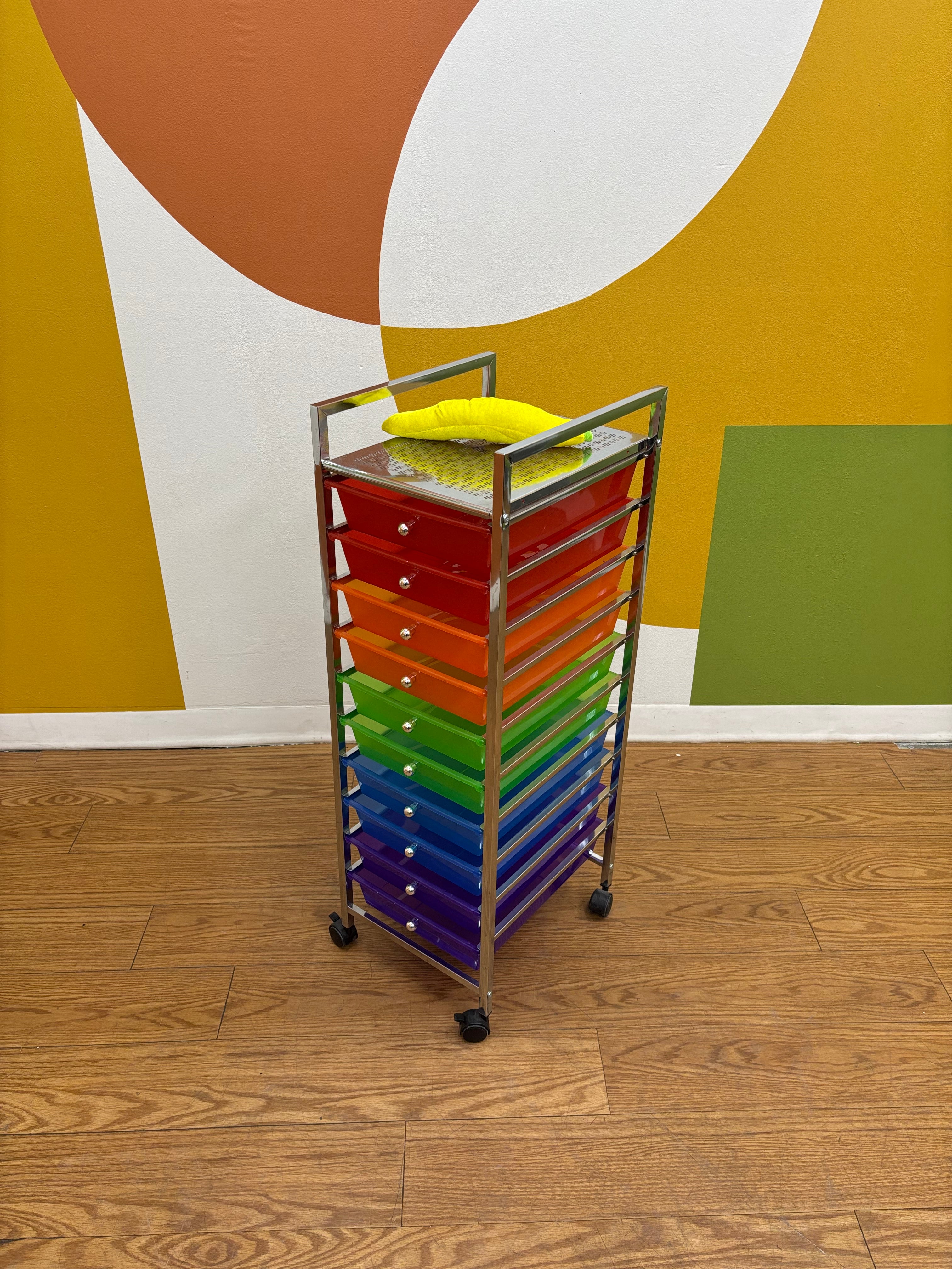 10 Drawer Rolling Cart