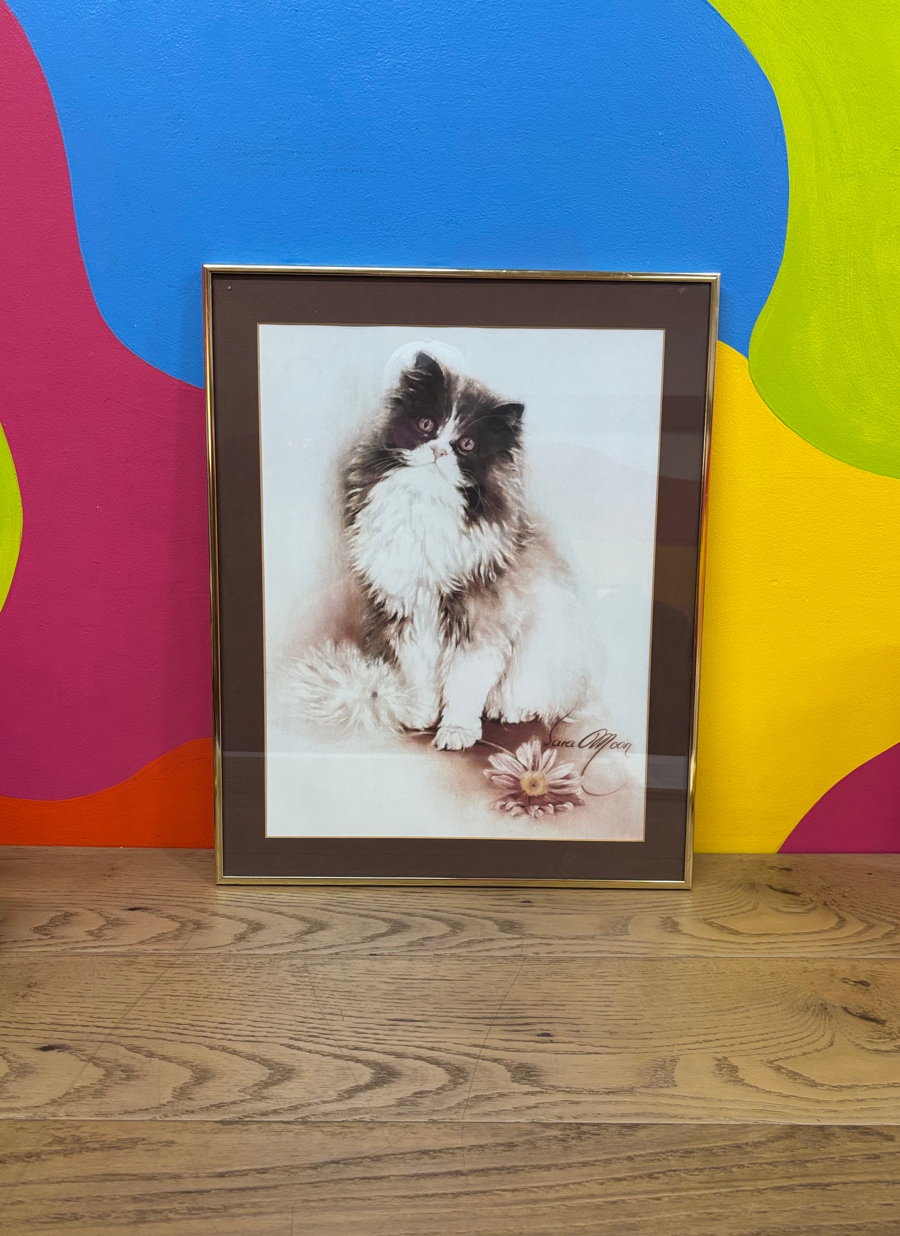 "Cat with Flower" by Sara Moon
