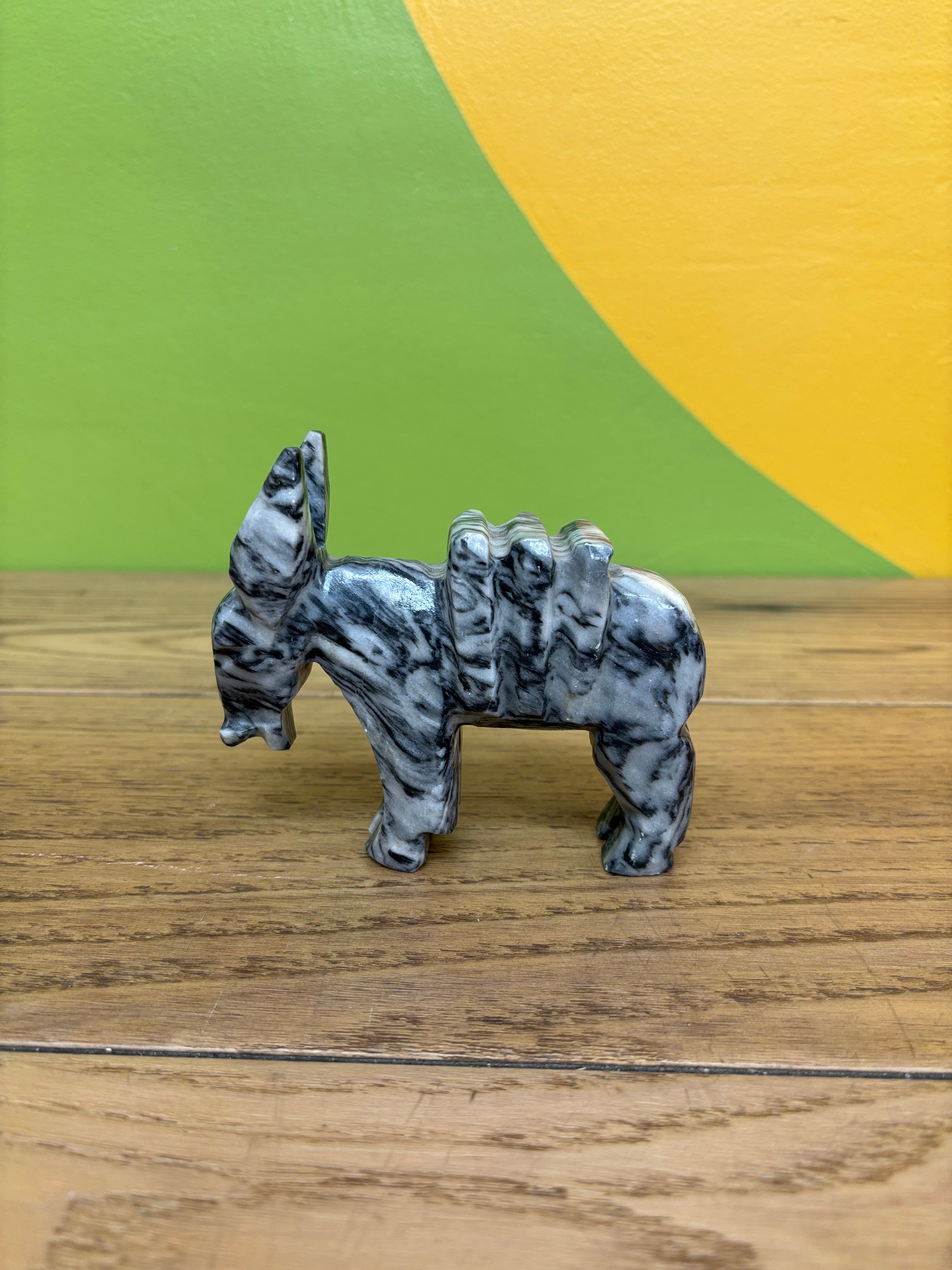 Stone Donkey Figurine