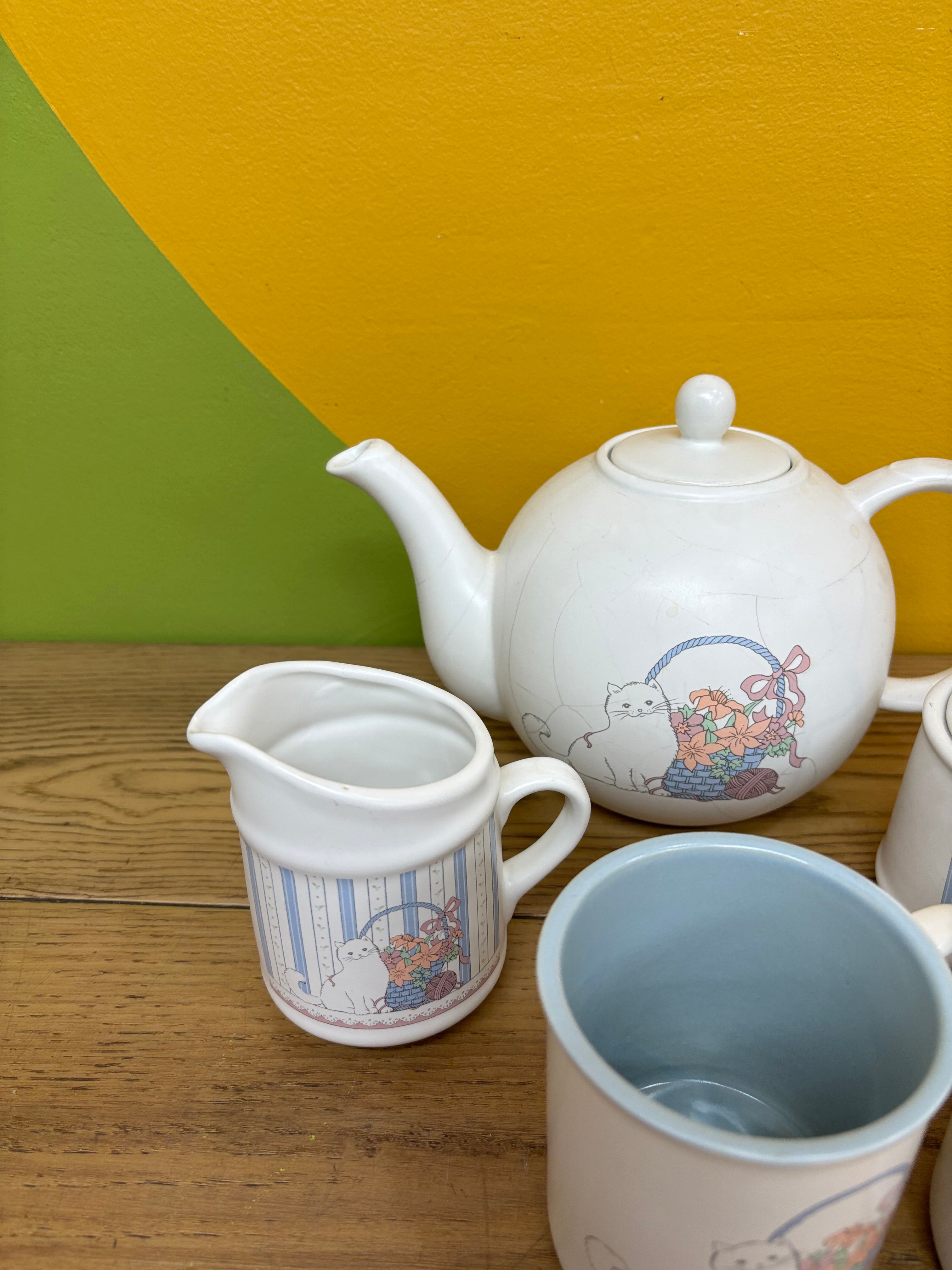 Cat Ceramic Tea Set