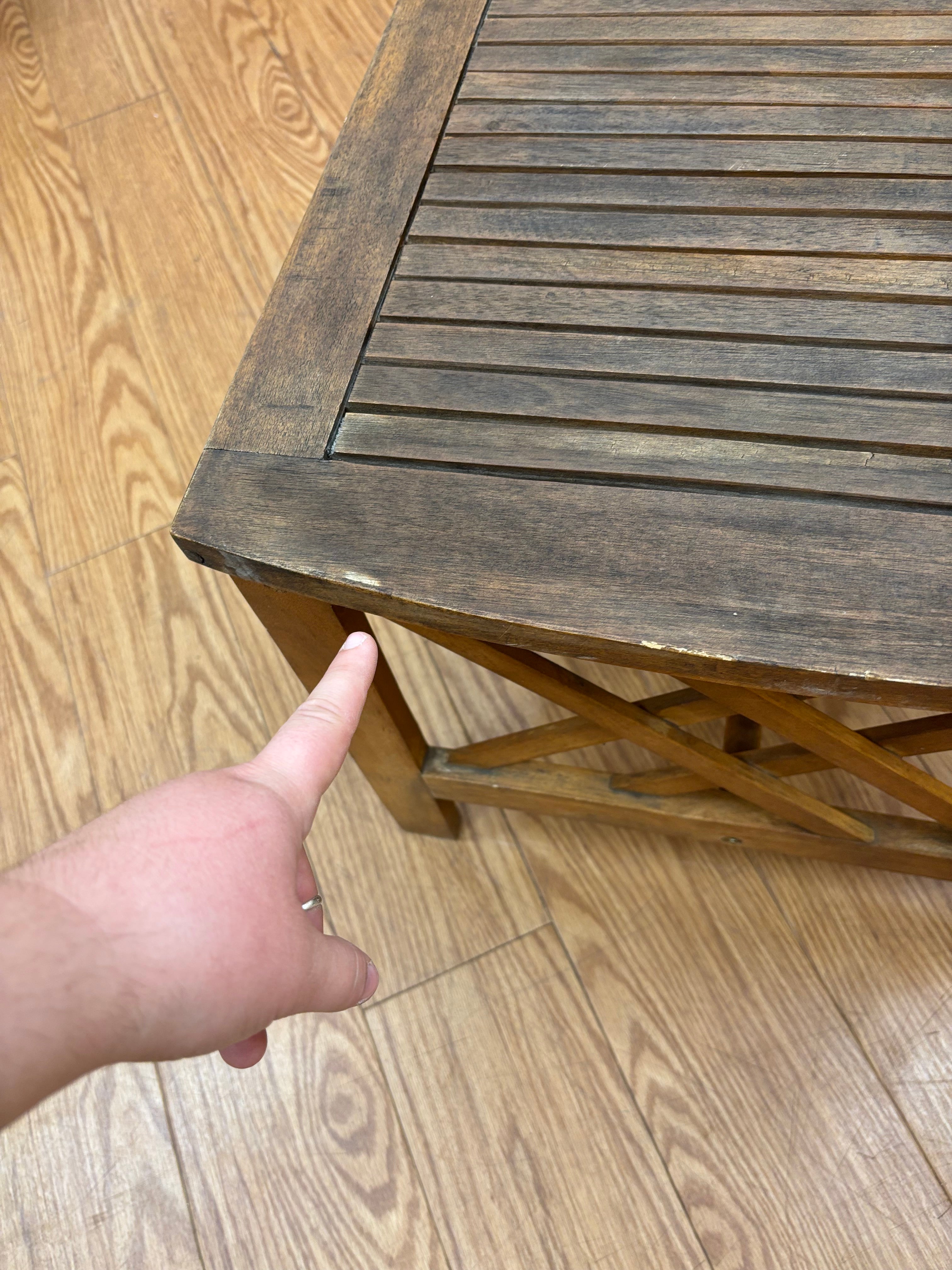 Safavieh Wood Patio Chairs & Coffee Table