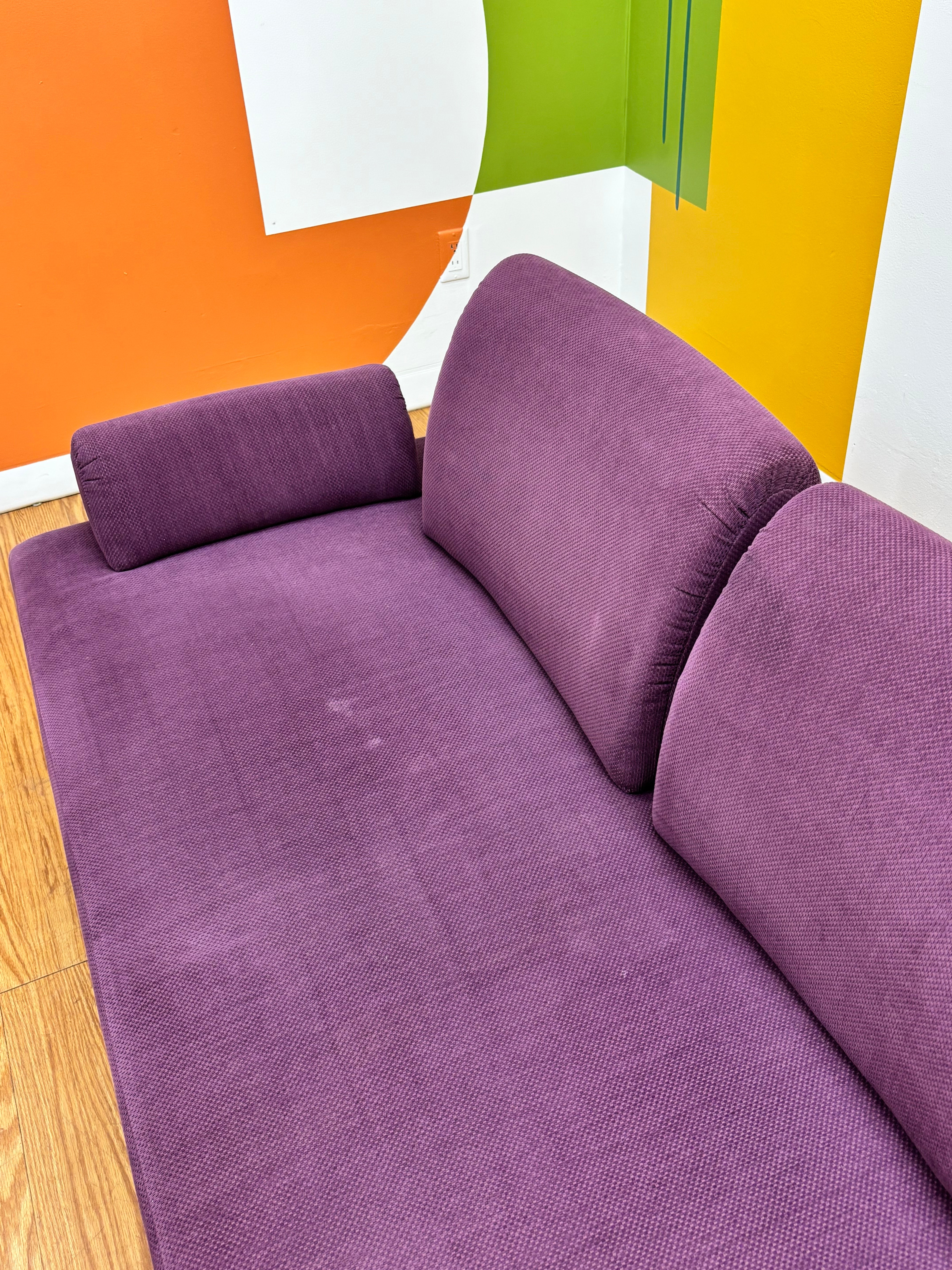 Purple Sofa with Matching Ottoman