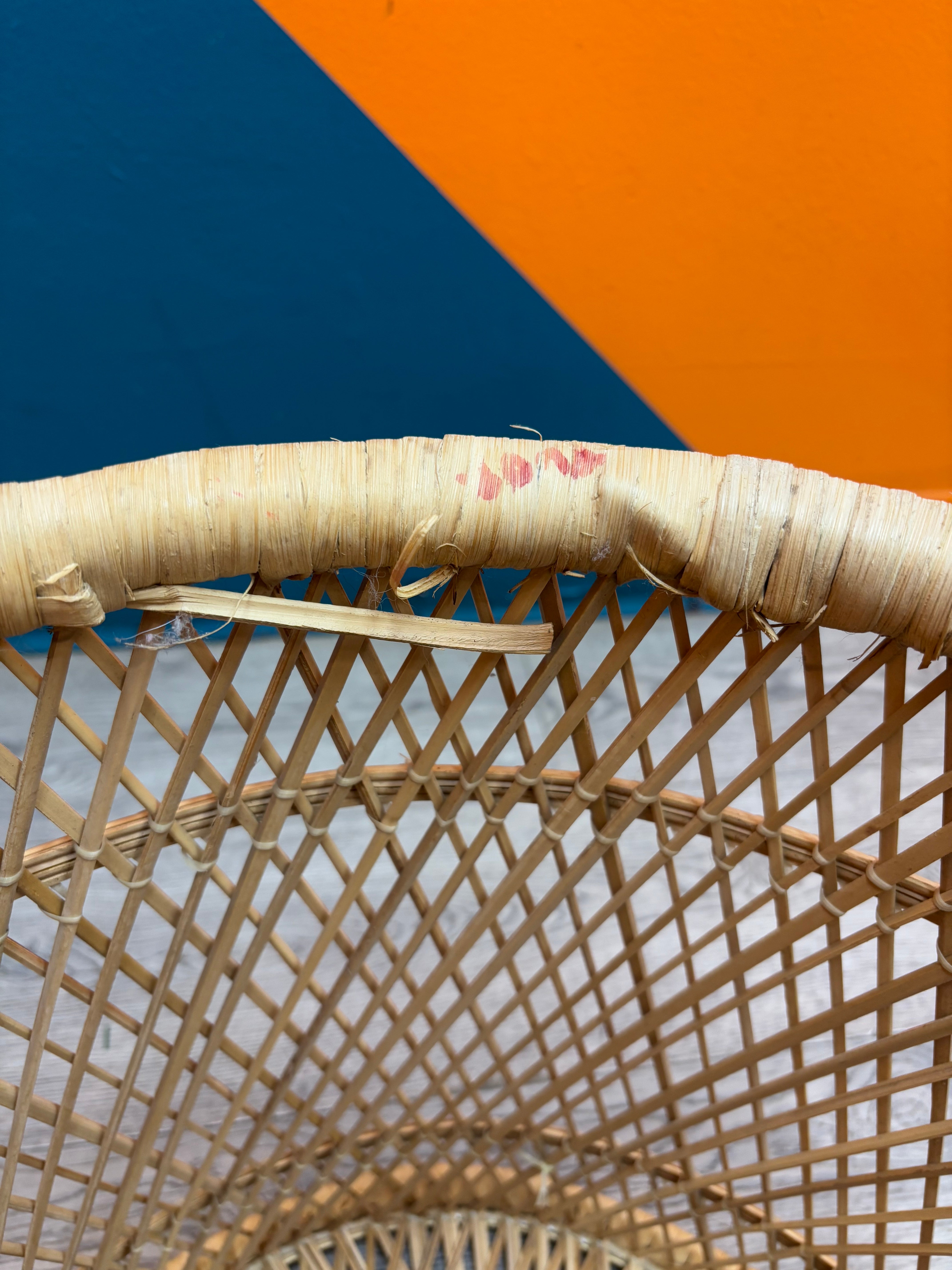 Large Wicker Side Table