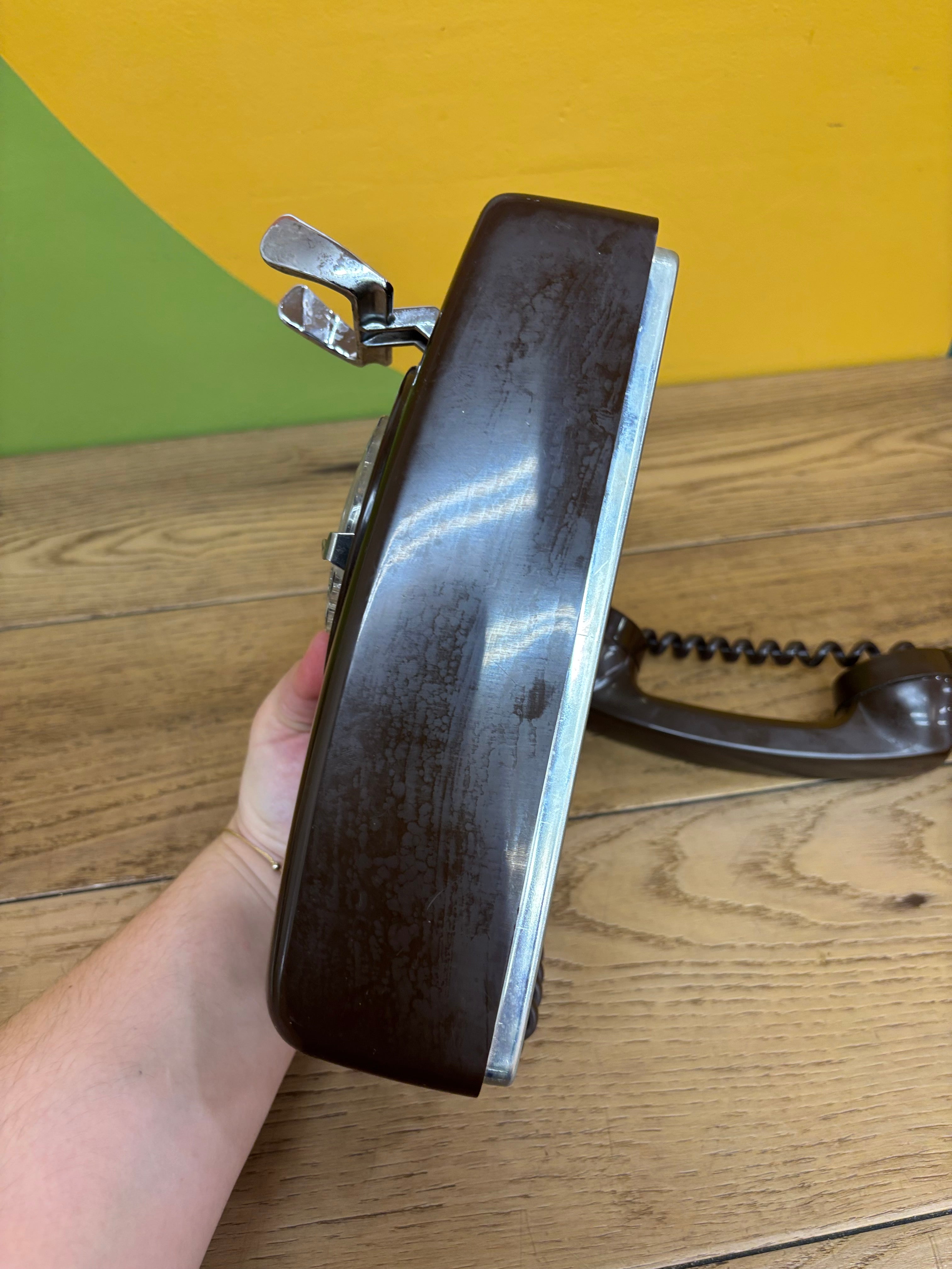 Brown Rotary Dial Phone