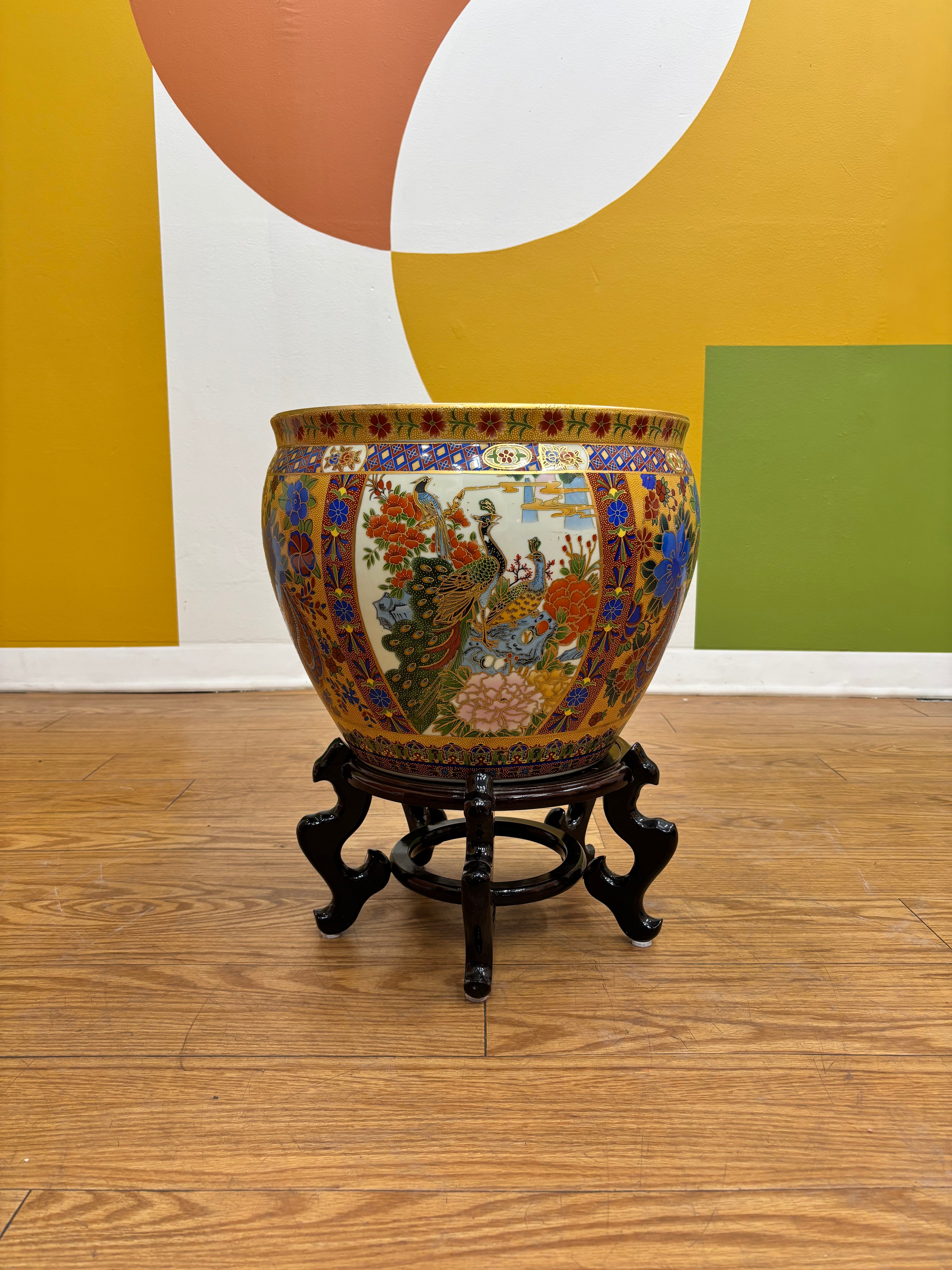 Large Fishbowl Planter on Stand (2)