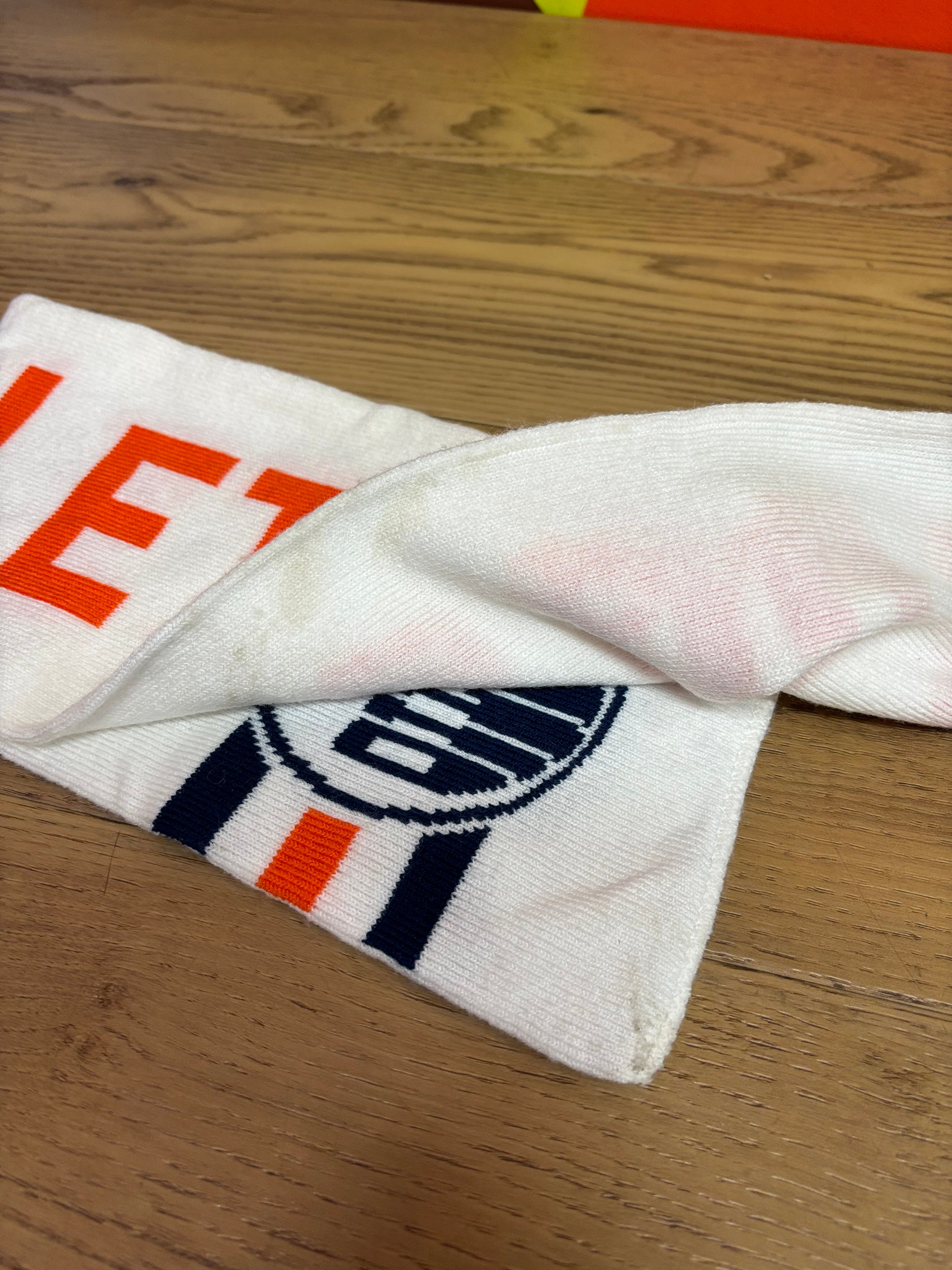 White Oilers Scotiabank Scarf