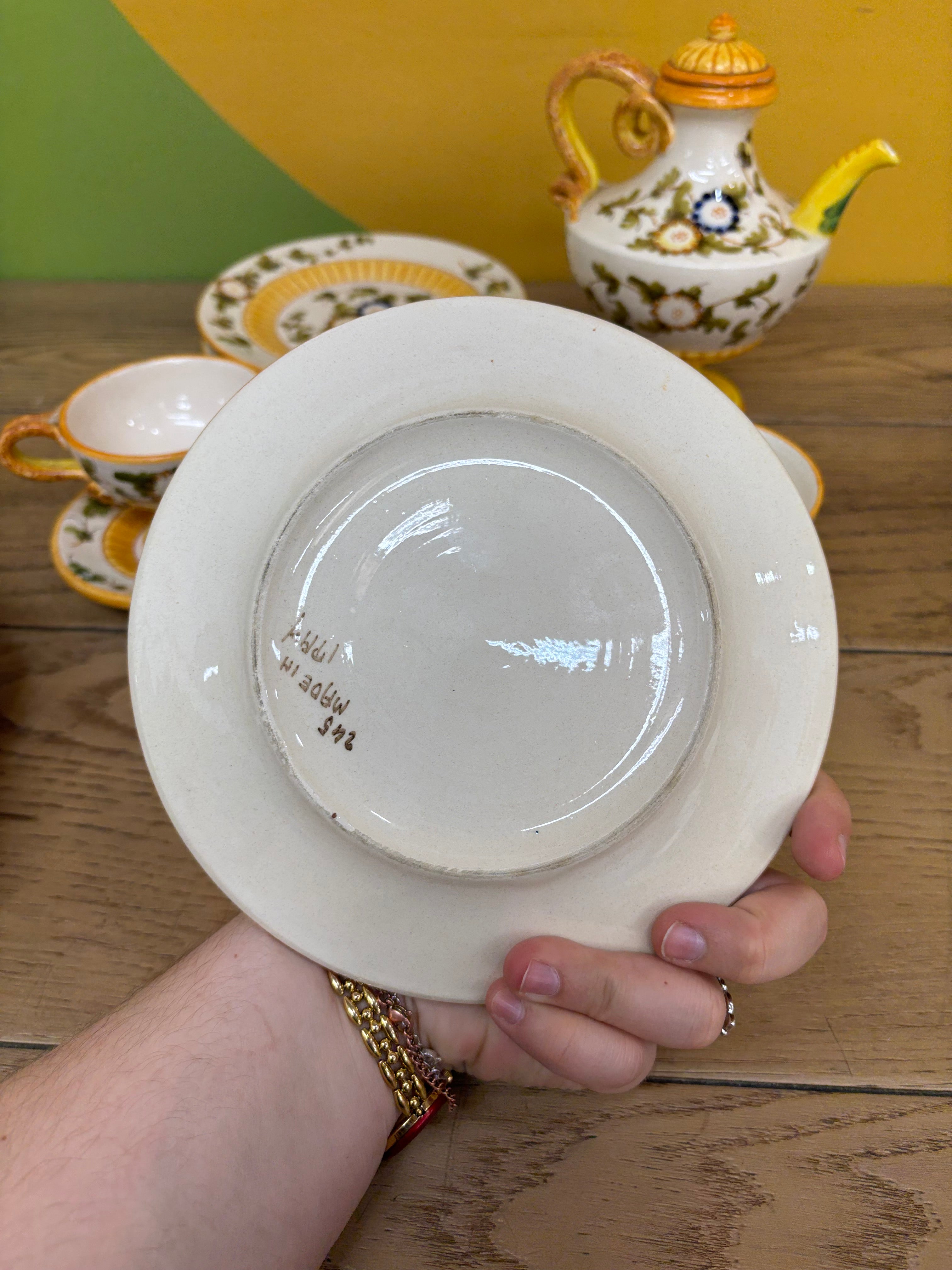 Hand Painted Ceramic Teapot Set