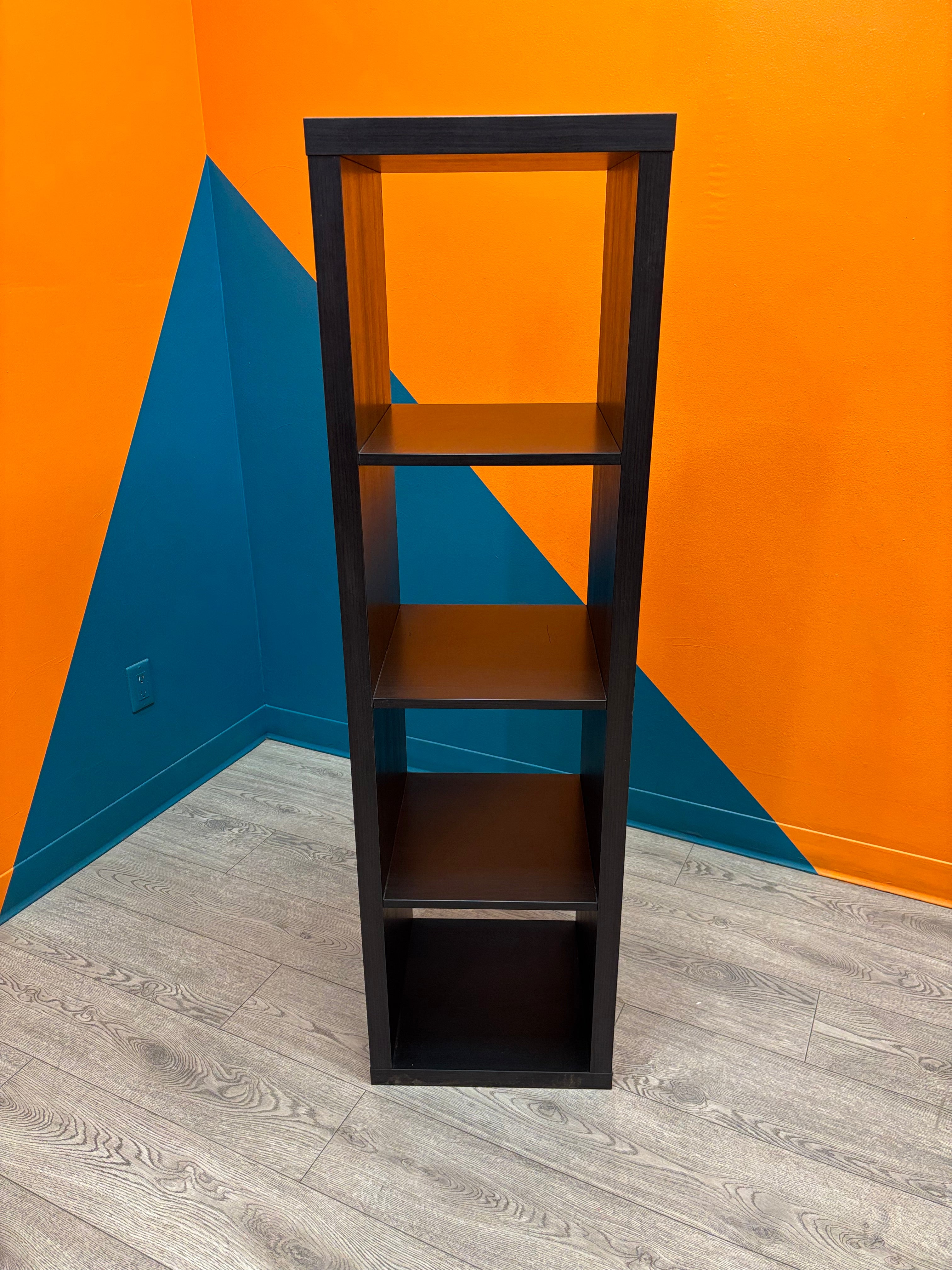 Black 4 Cubby Kallax Shelf