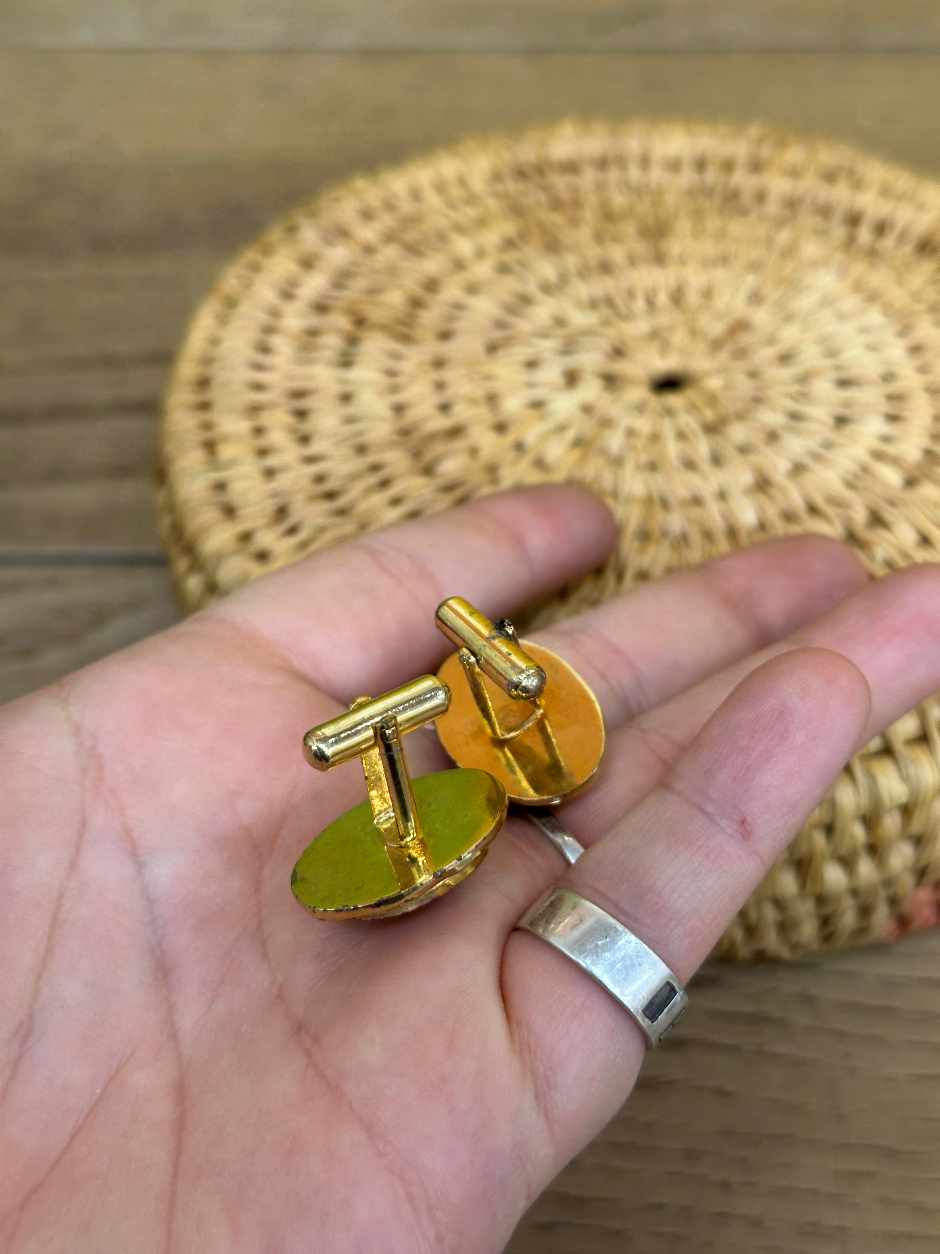 Gold Tone Cuff Links