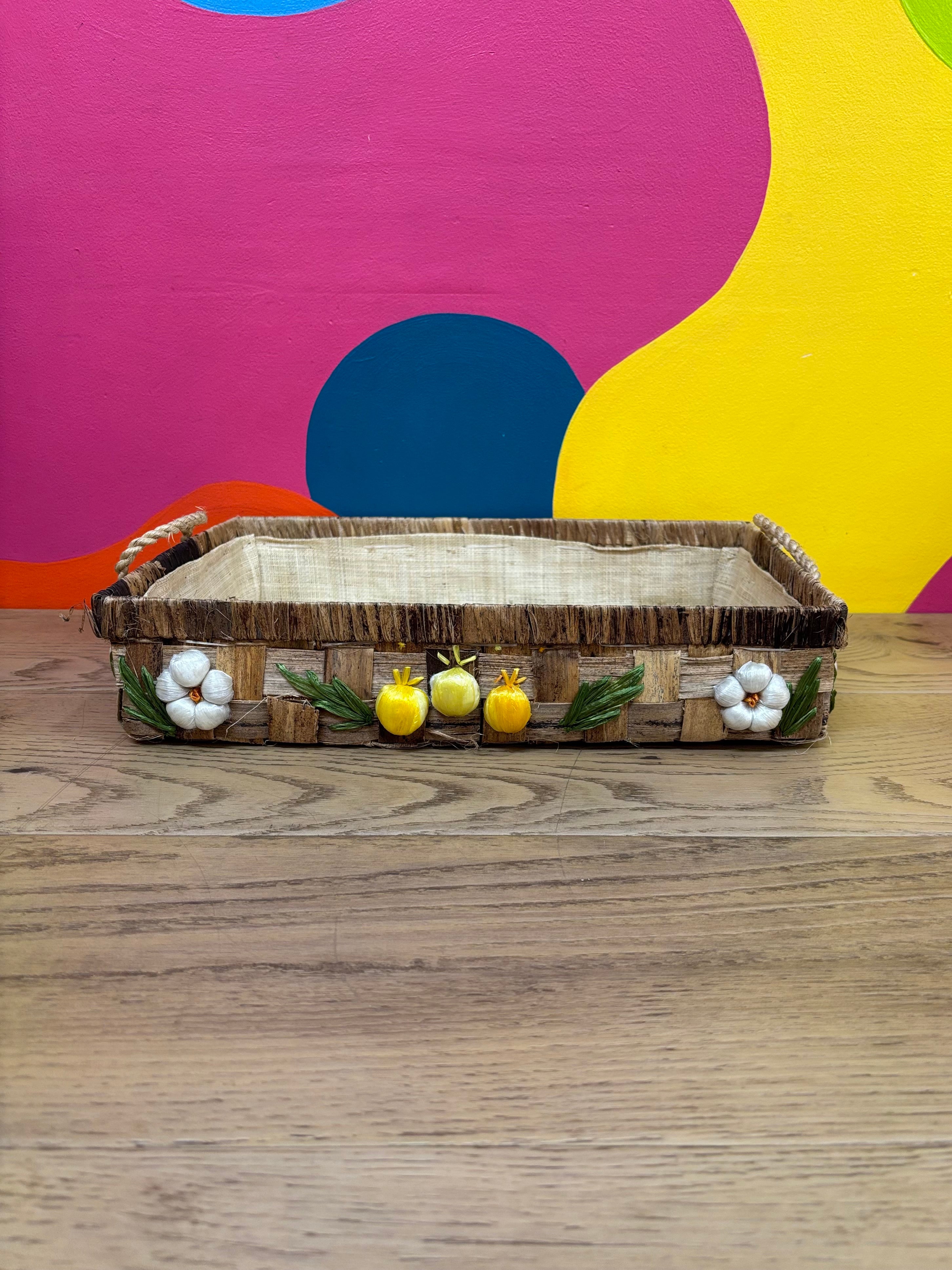 Rectangular 3D Flower Basket