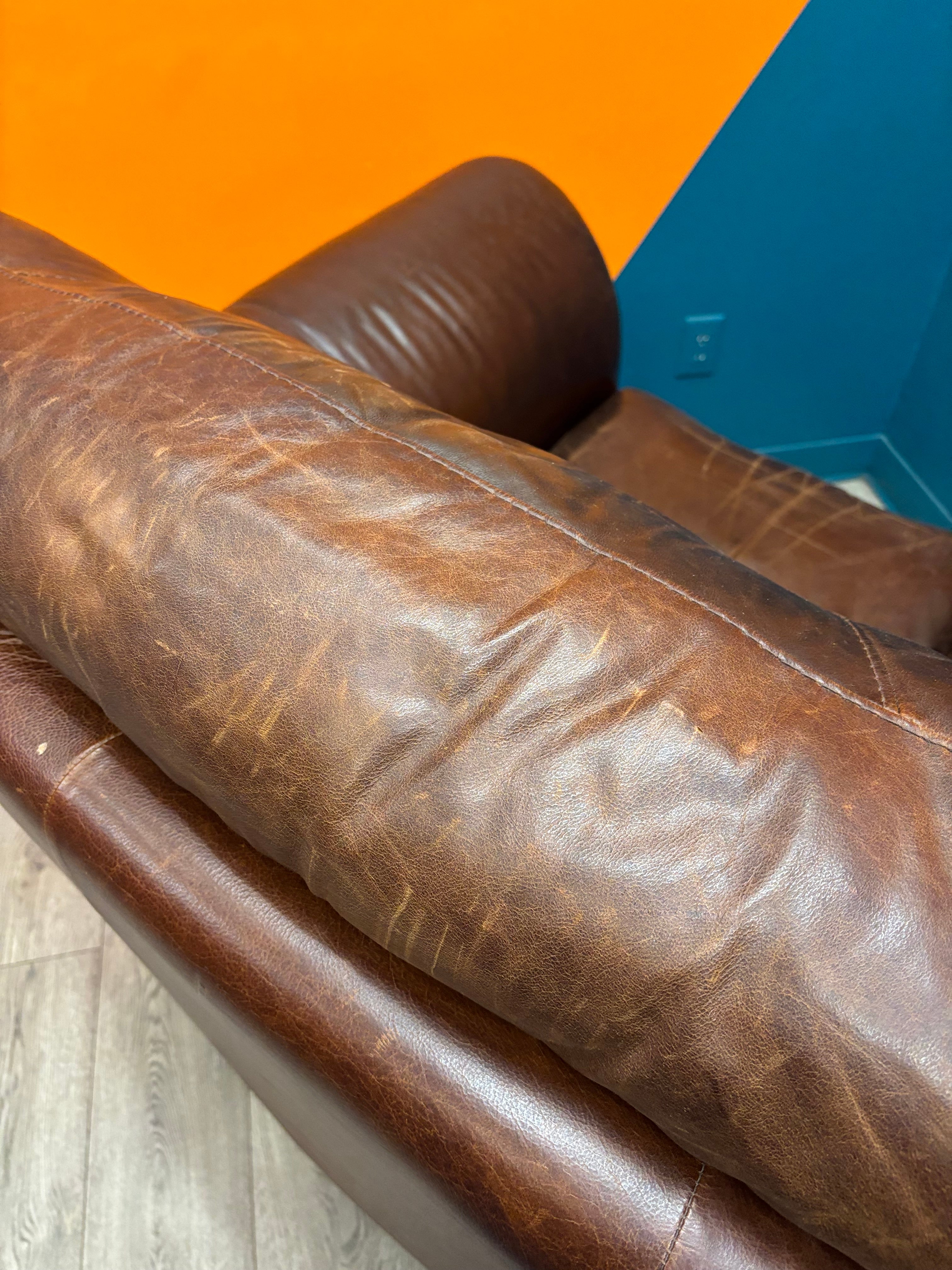 Italsofa Brown Leather Chair