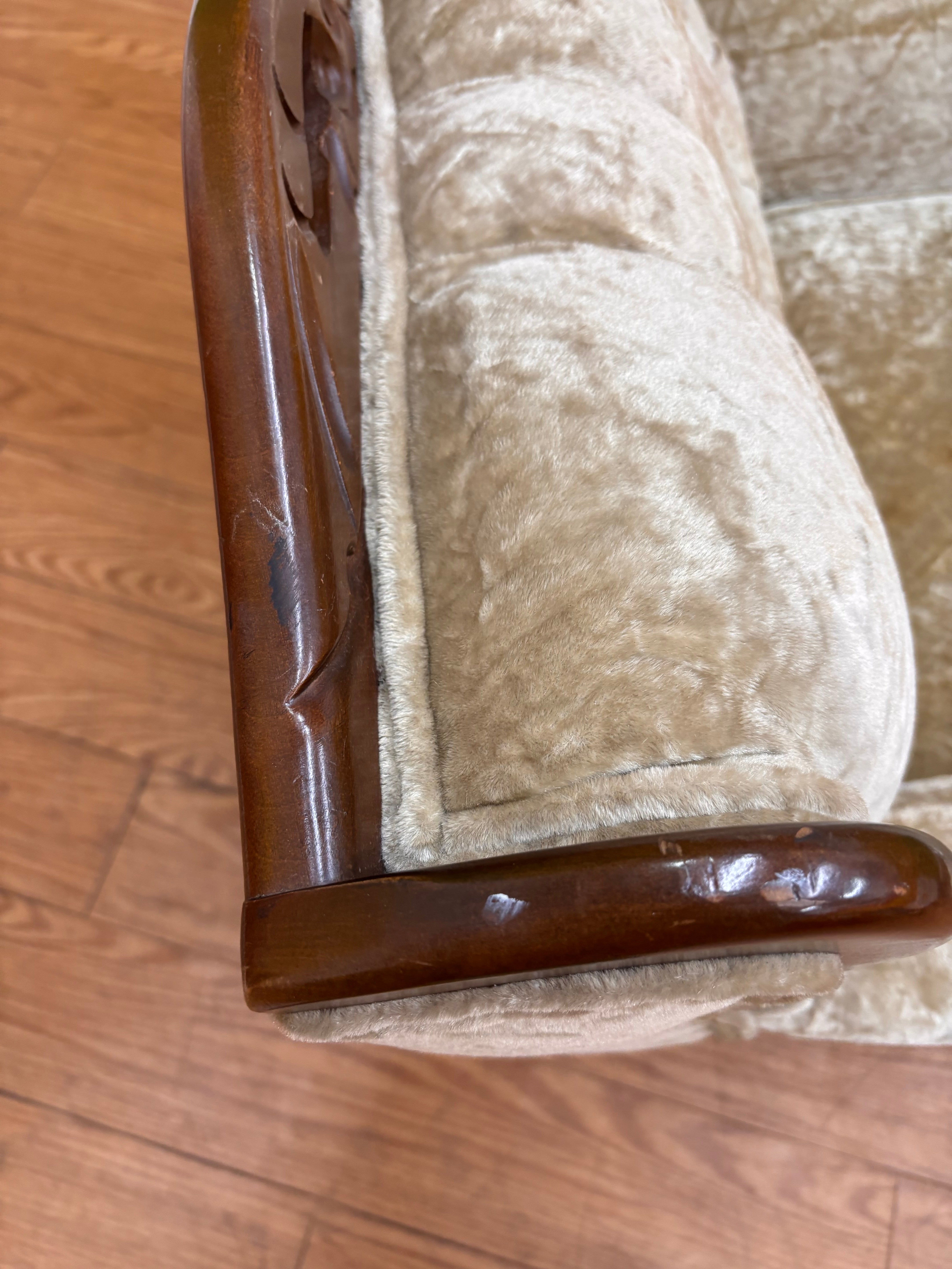 Beige Tufted Accent Chair