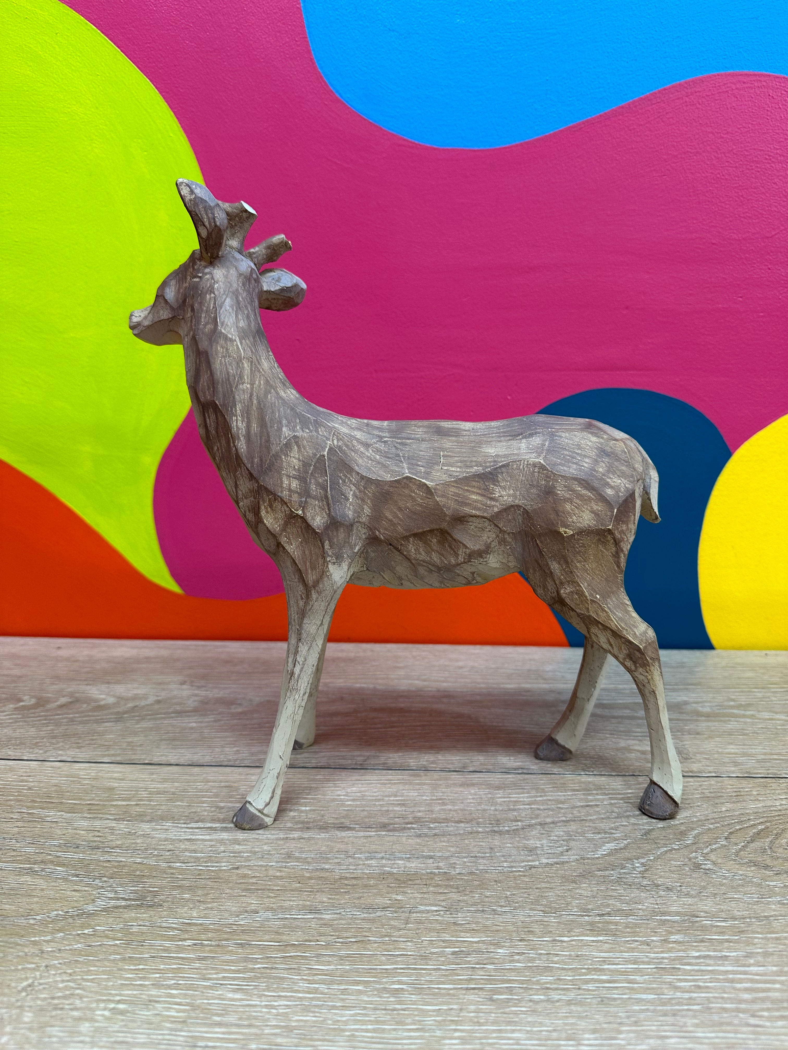 Wooden Deer Decor