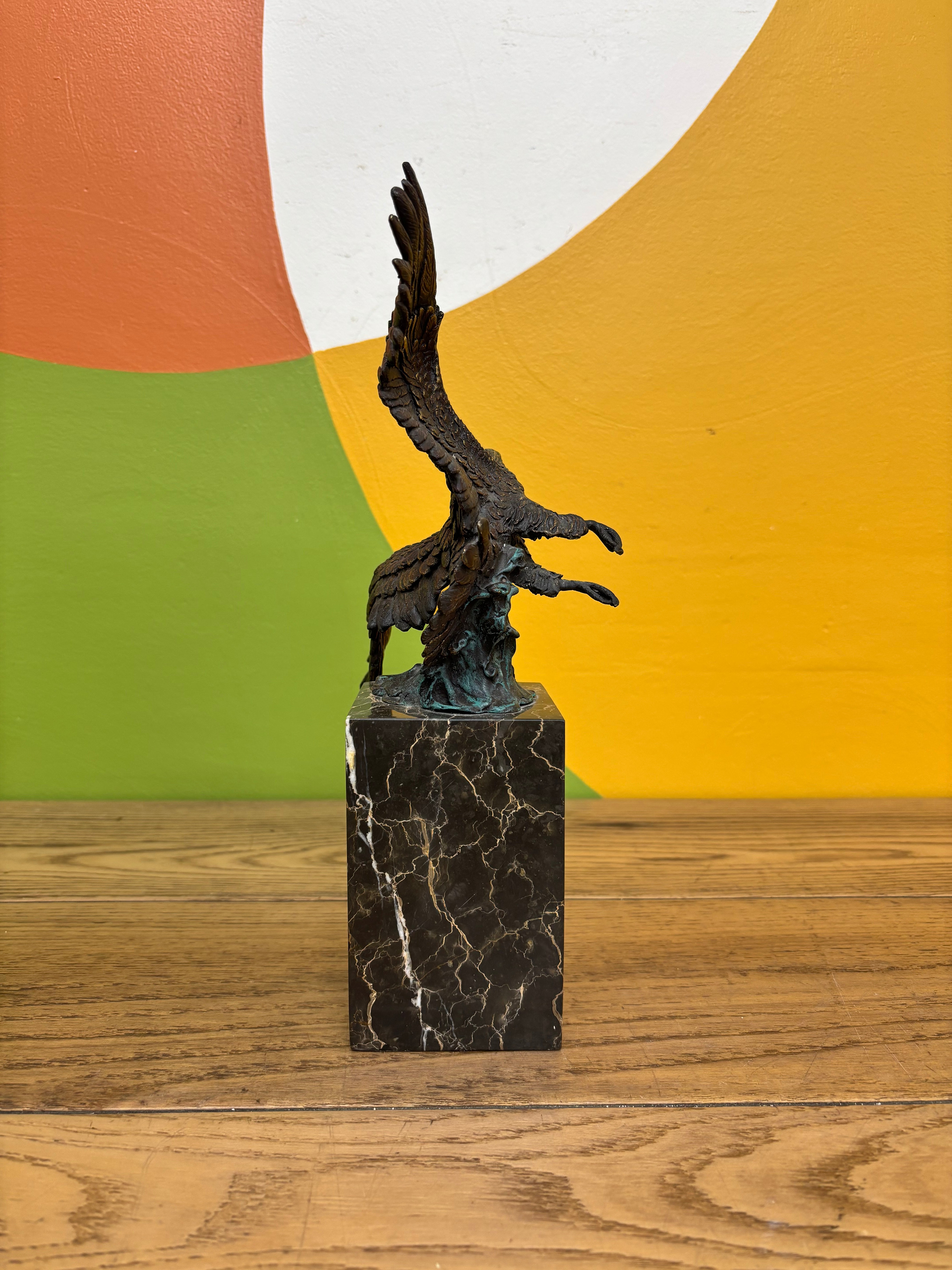 Bronze Eagle Sculpture