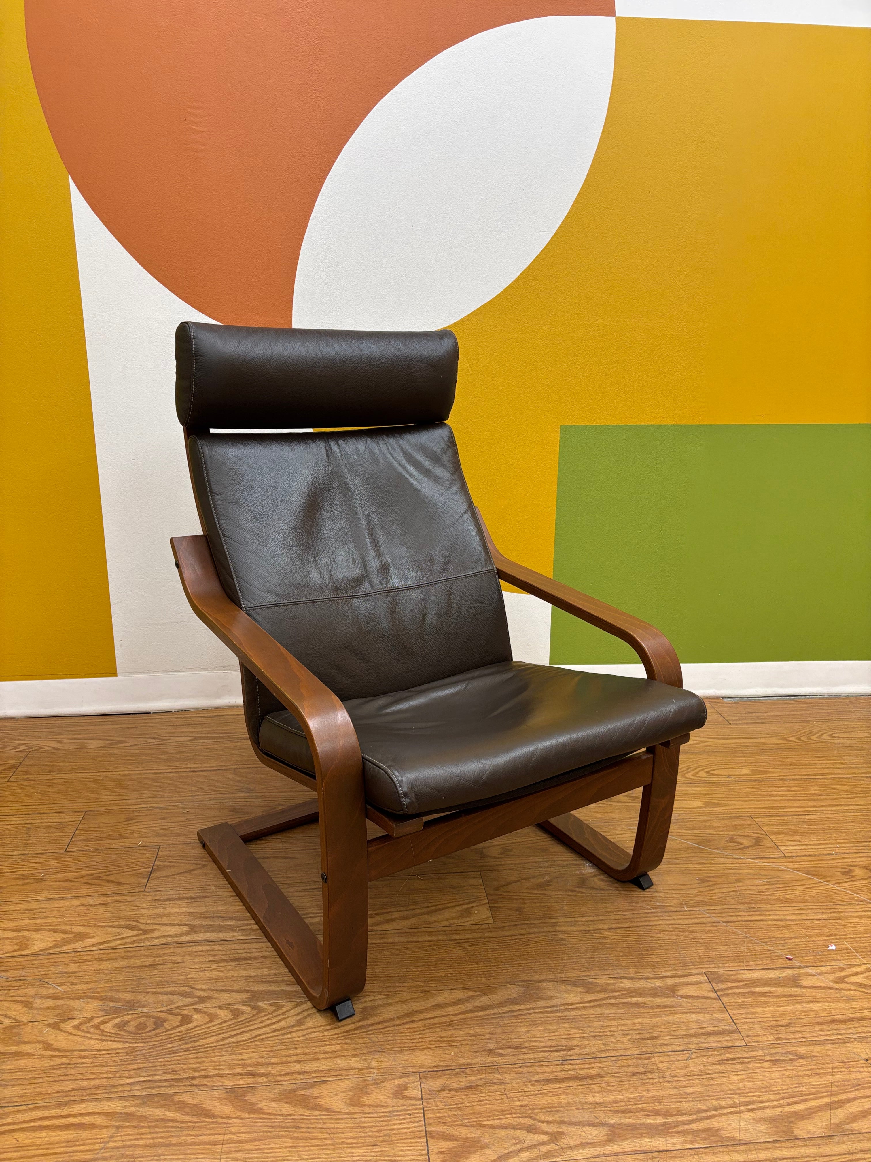 IKEA POANG Leather Chair