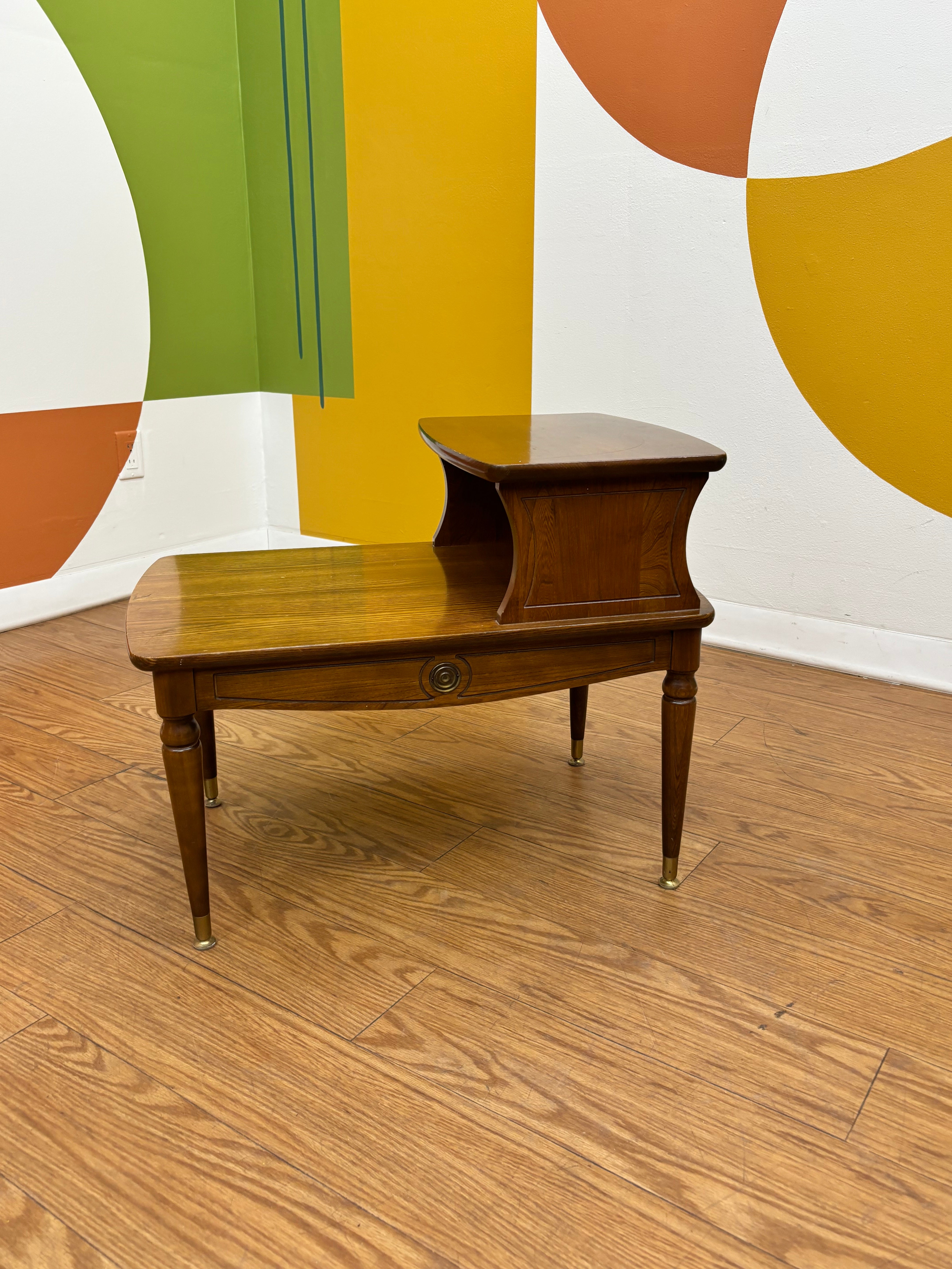 Two-Tier Wood End Table