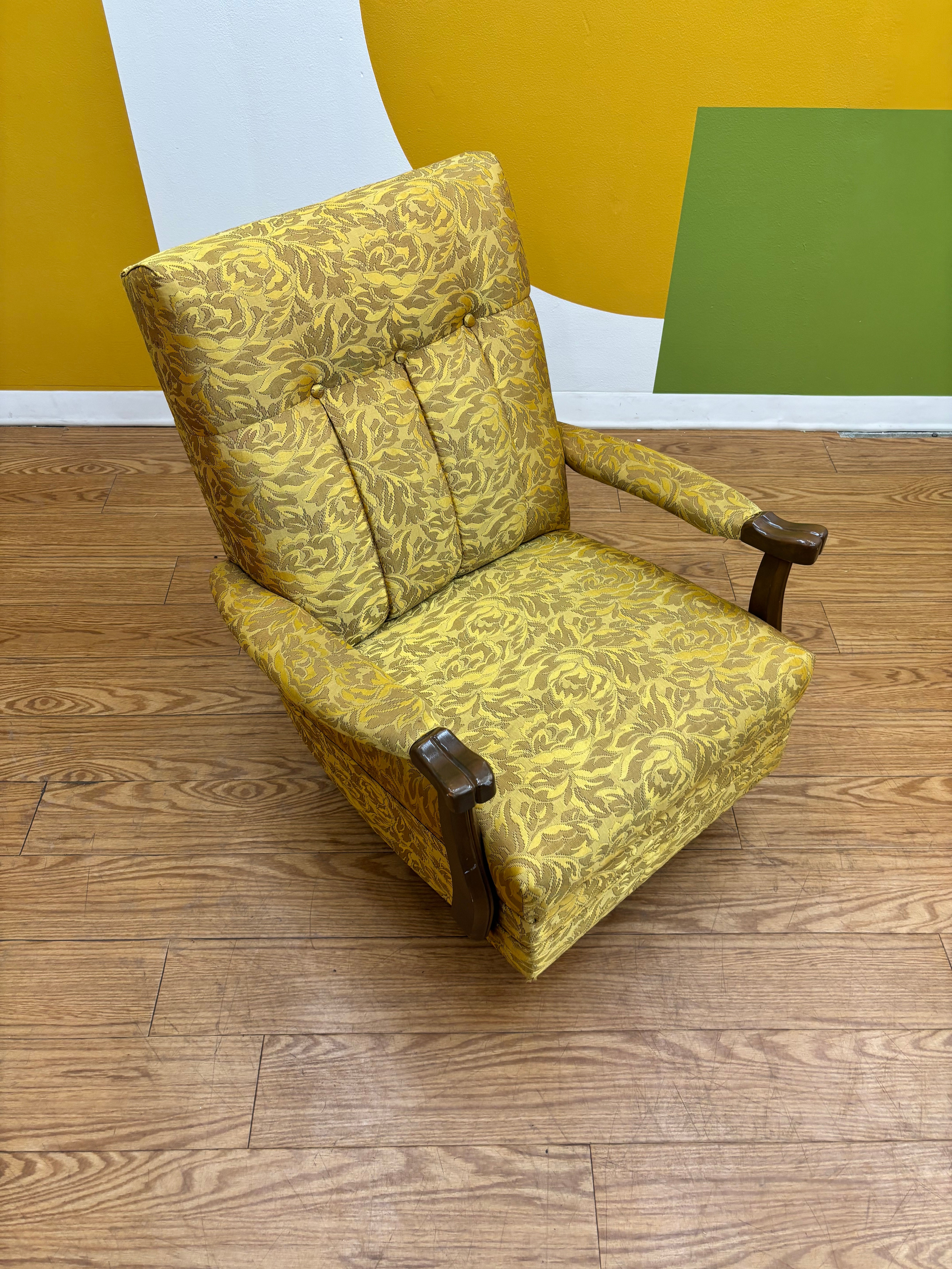 Yellow Swivel Rocking Chair