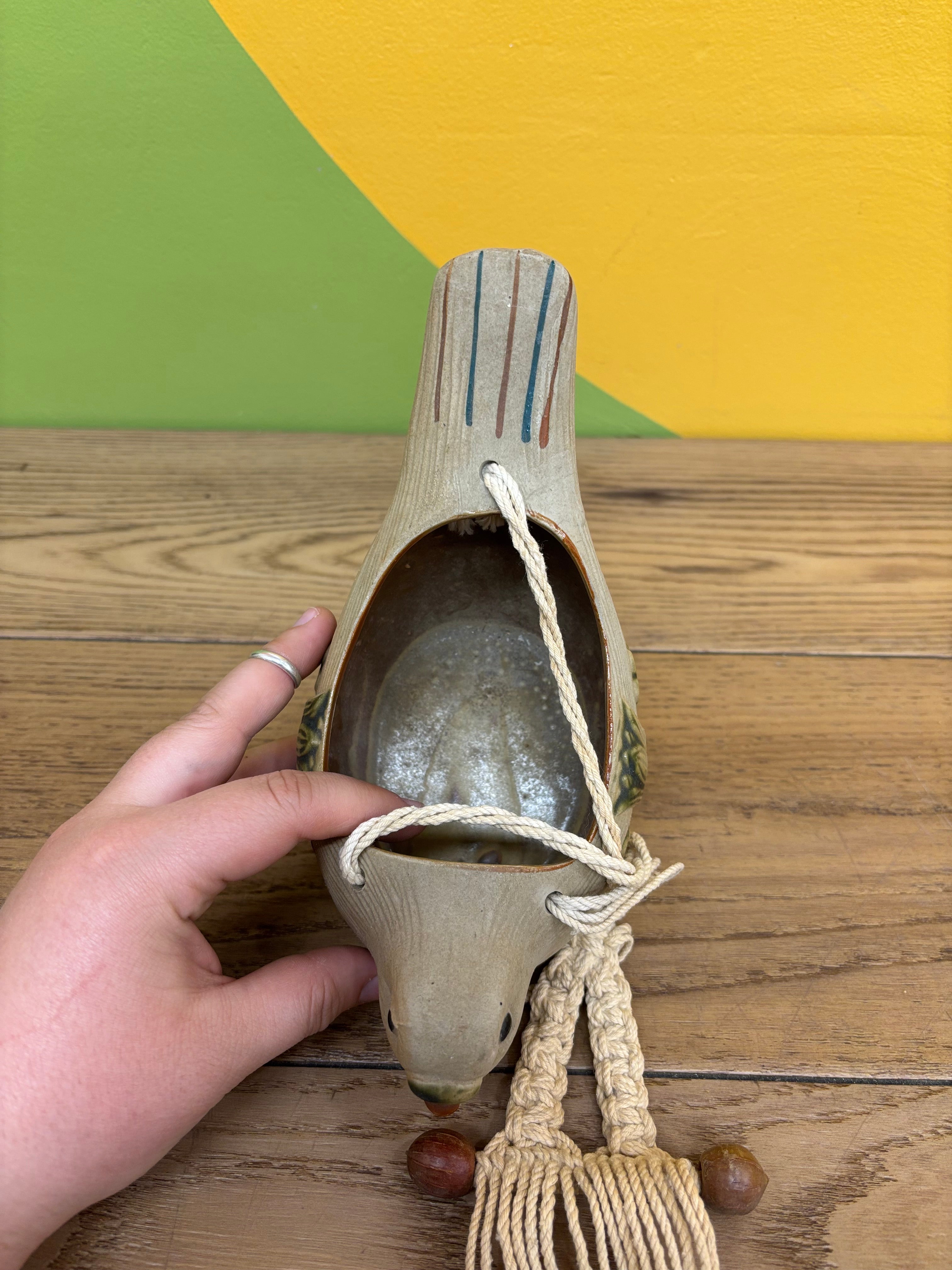 Ceramic Hanging Bird Planter